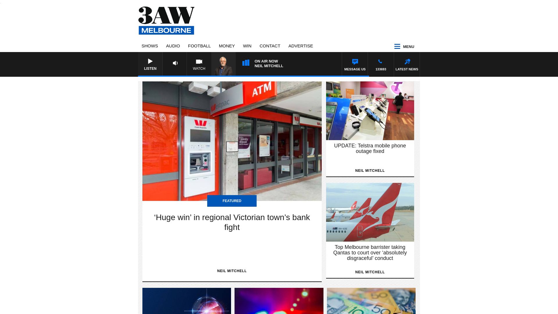 Status do site 3aw.com.au está   ONLINE
