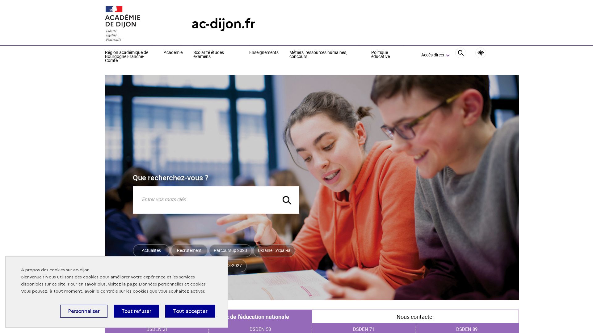 Status do site ac-dijon.fr está   ONLINE