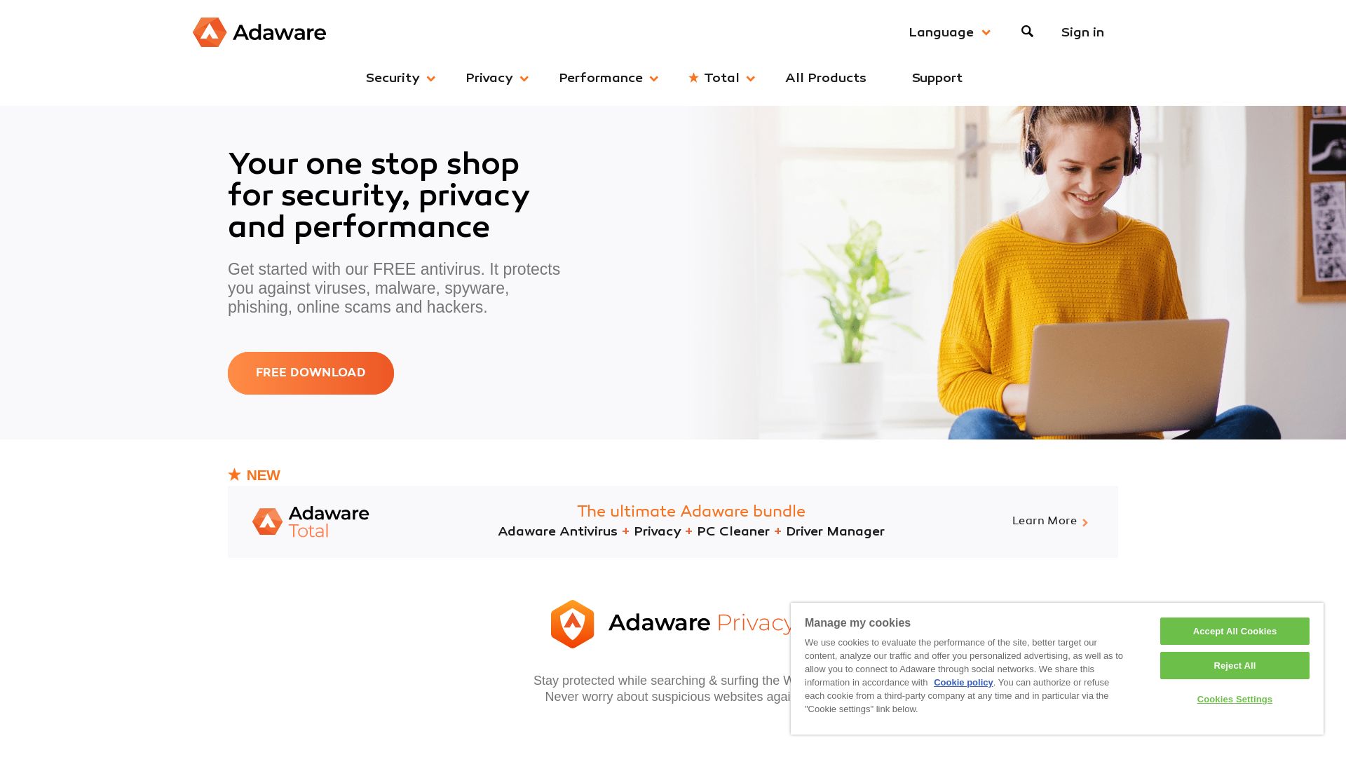 Status do site adaware.com está   ONLINE