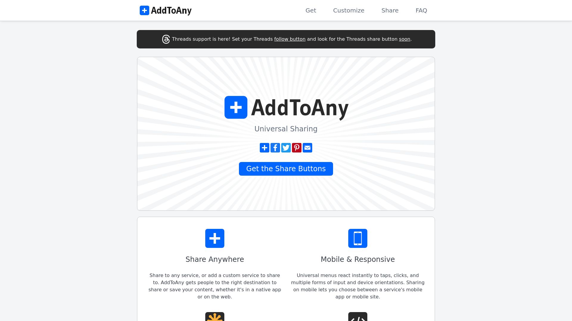 Status do site addtoany.com está   ONLINE