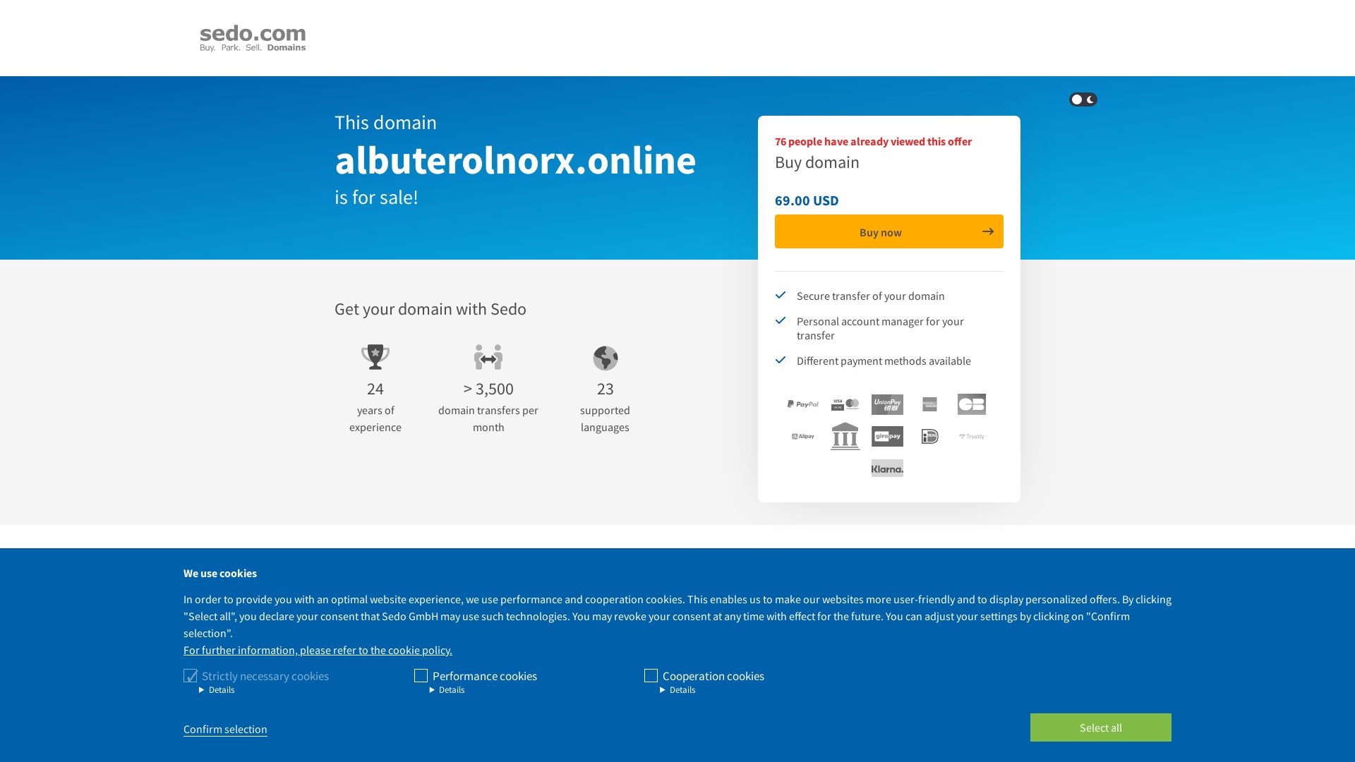 Status do site albuterolnorx.online está   ONLINE
