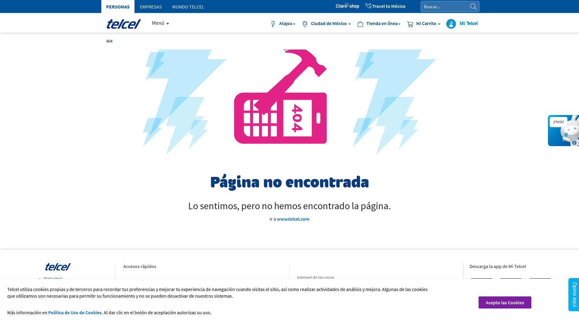 Status do site amigo.telcel.com está   ONLINE