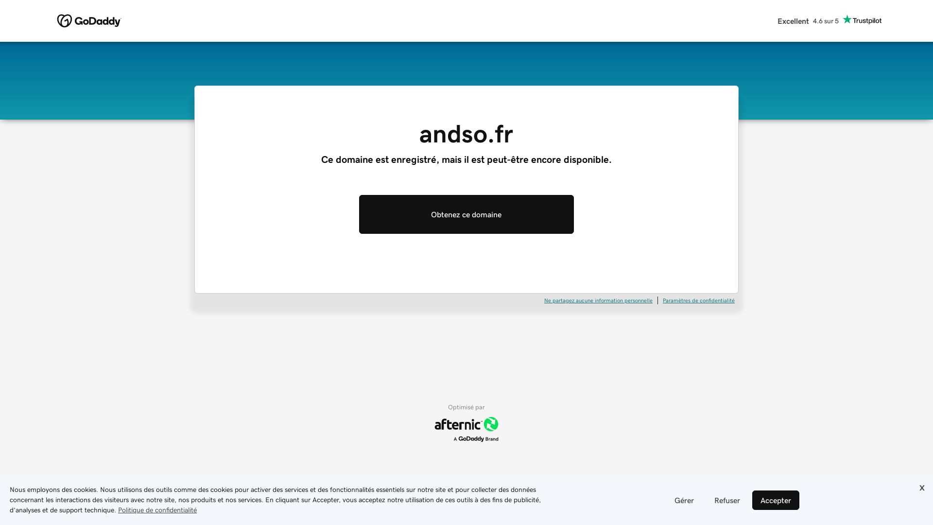 Status do site andso.fr está   ONLINE
