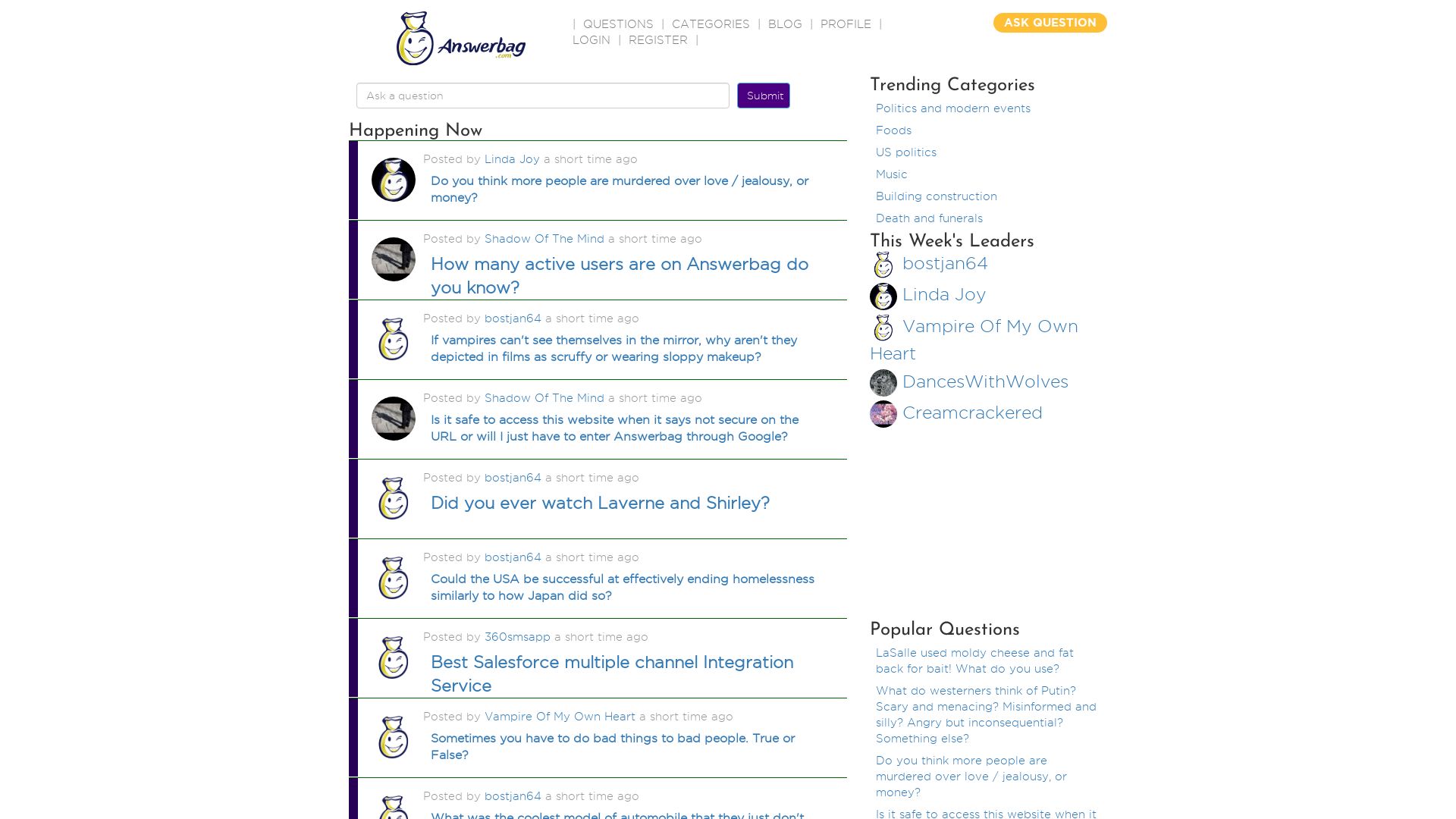 Status do site answerbag.com está   ONLINE