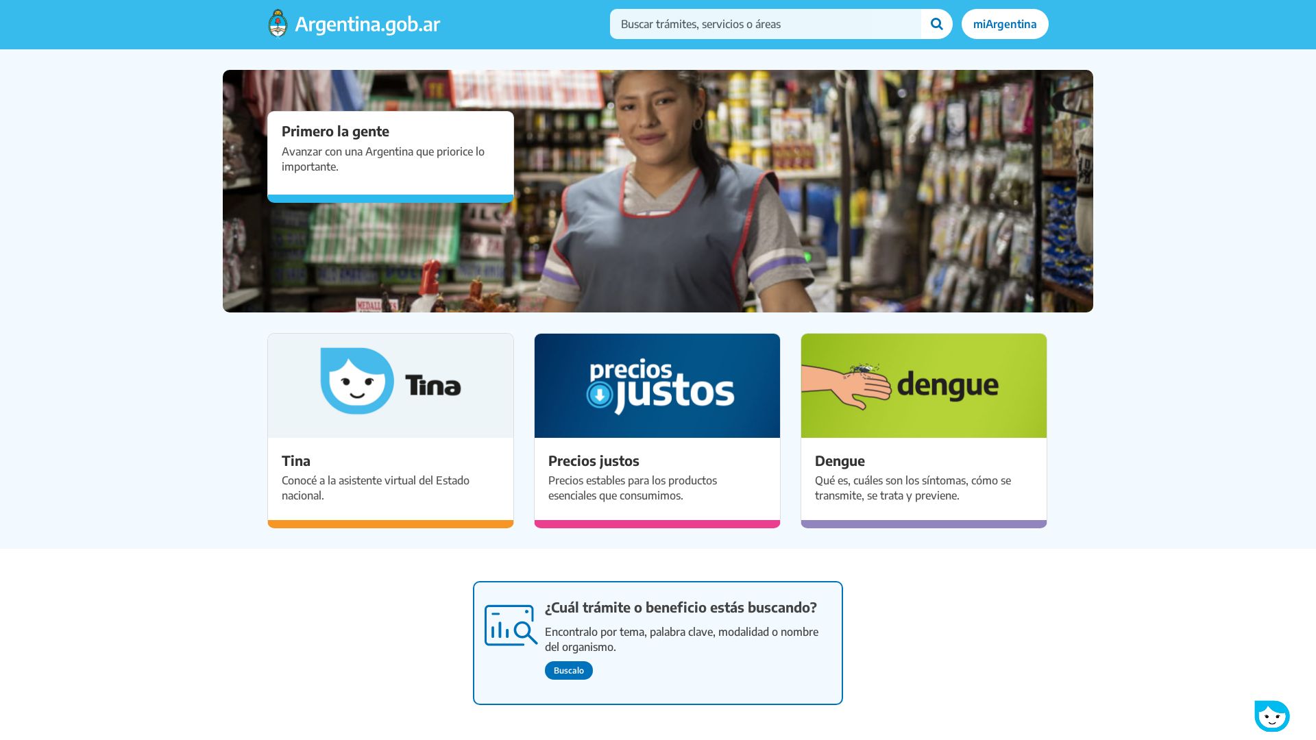 Status do site argentina.gob.ar está   ONLINE