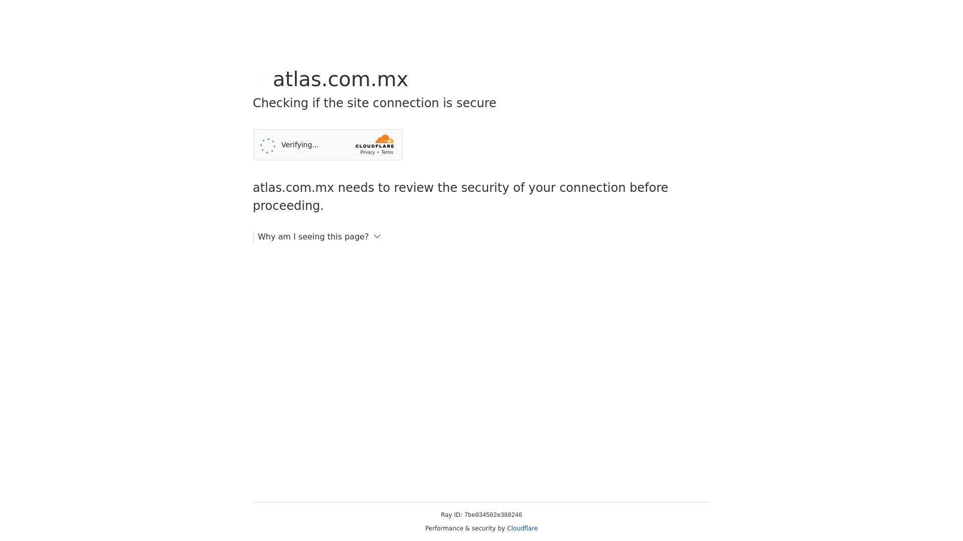 Status do site atlas.com.mx está   ONLINE