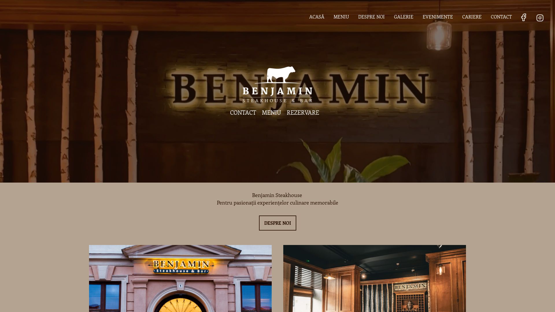 Status do site benjaminsteakhouse.ro está   ONLINE