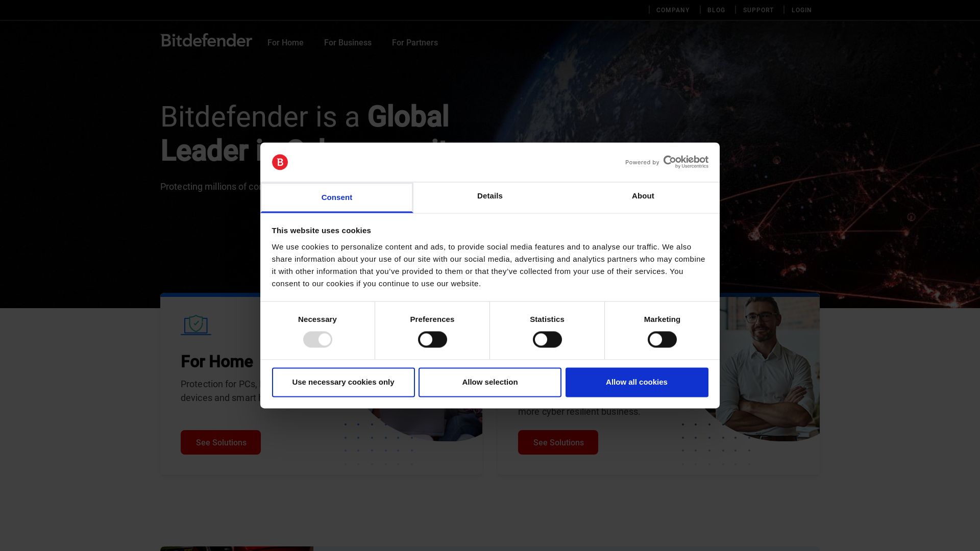 Status do site bitdefender.com está   ONLINE