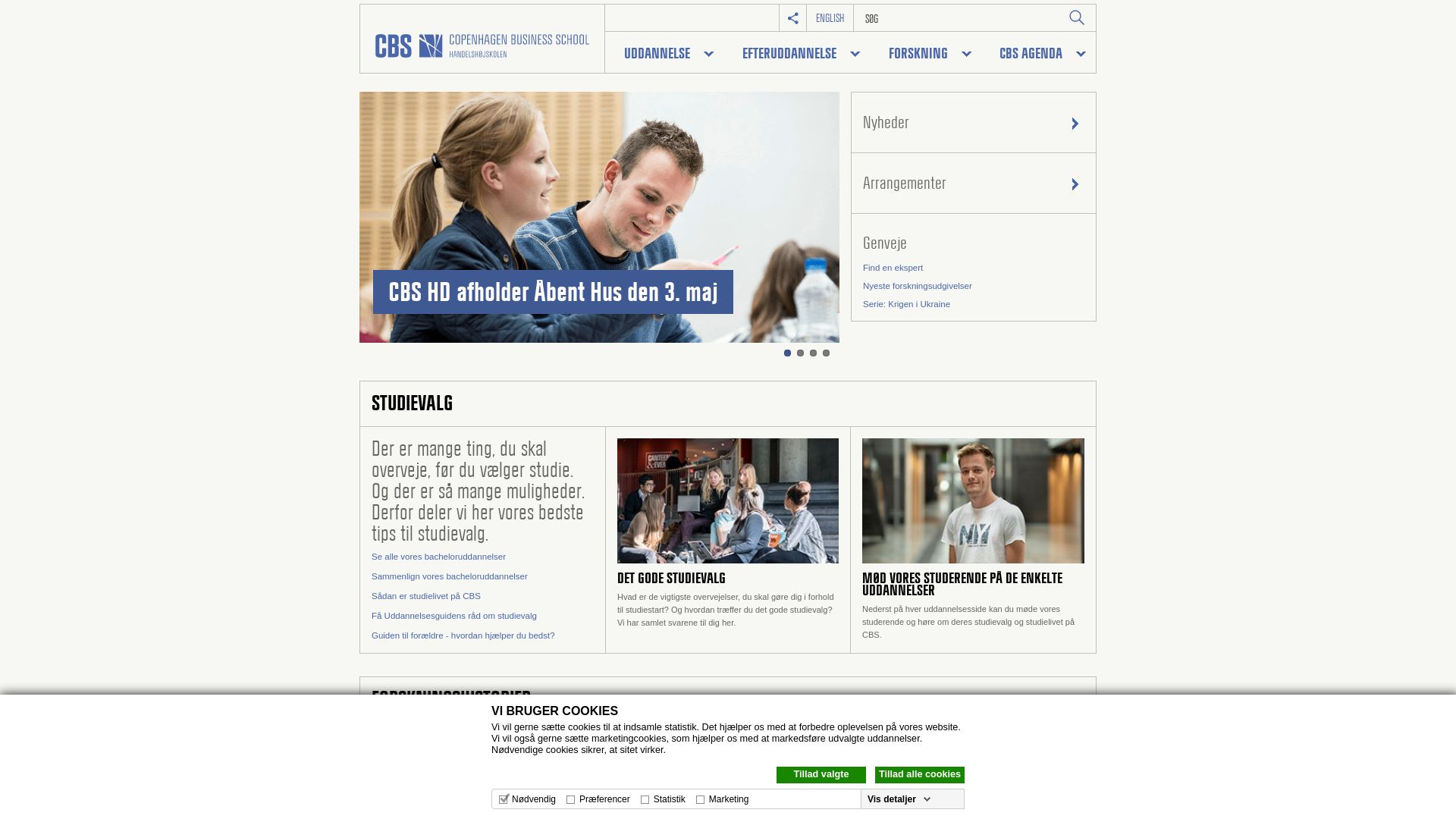 Status do site cbs.dk está   ONLINE