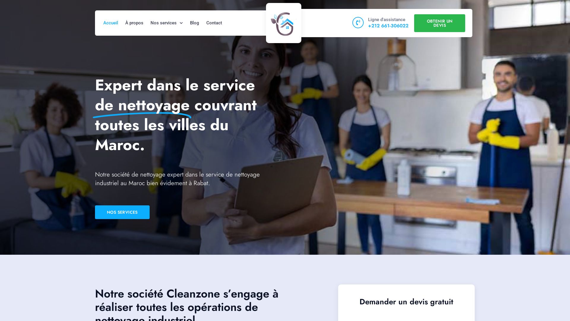 Status do site cleanzone.ma está   ONLINE