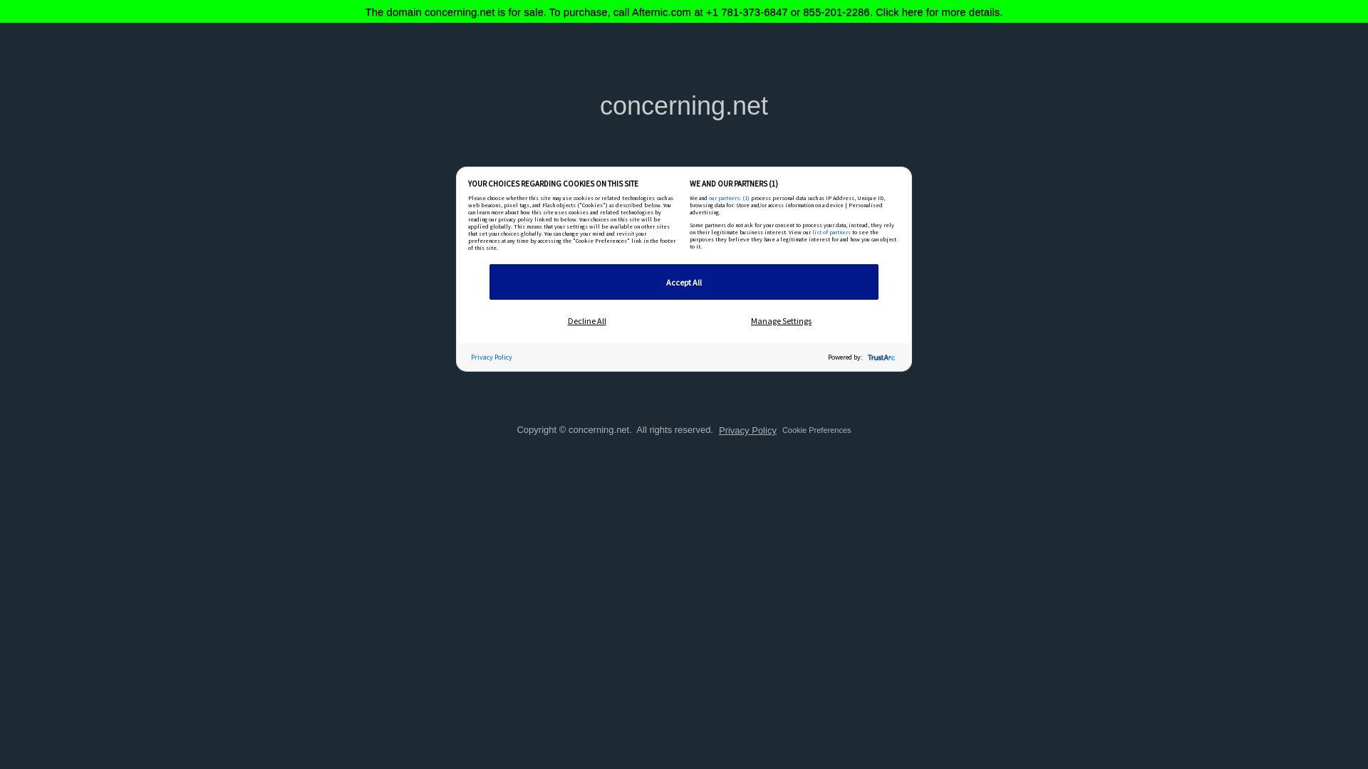 Status do site concerning.net está   ONLINE