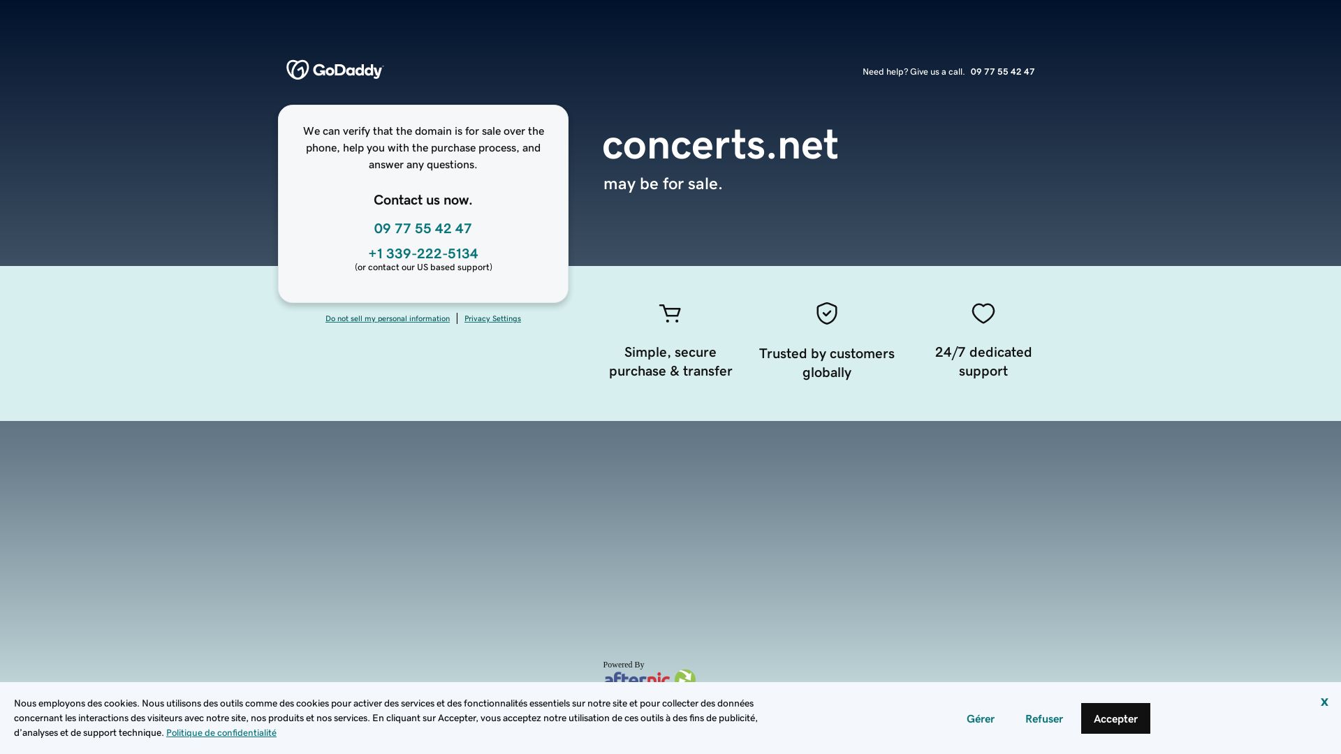 Status do site concerts.net está   ONLINE