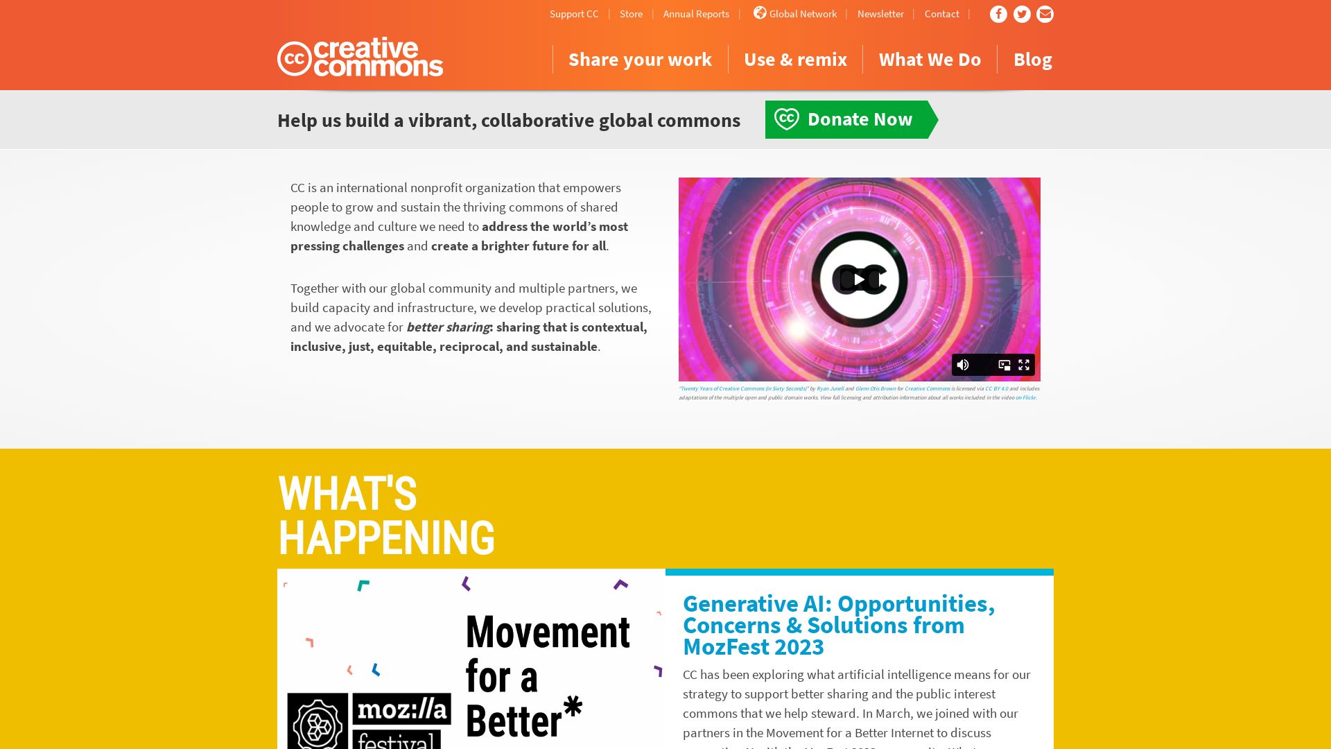 Status do site creativecommons.org está   ONLINE