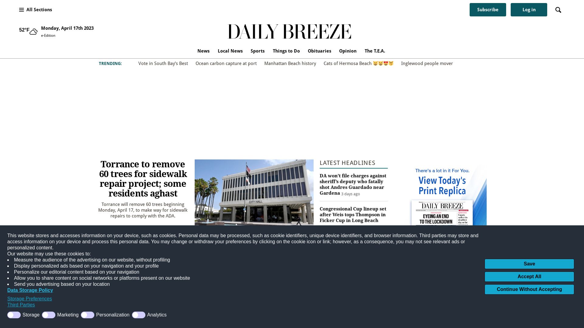 Status do site dailybreeze.com está   ONLINE