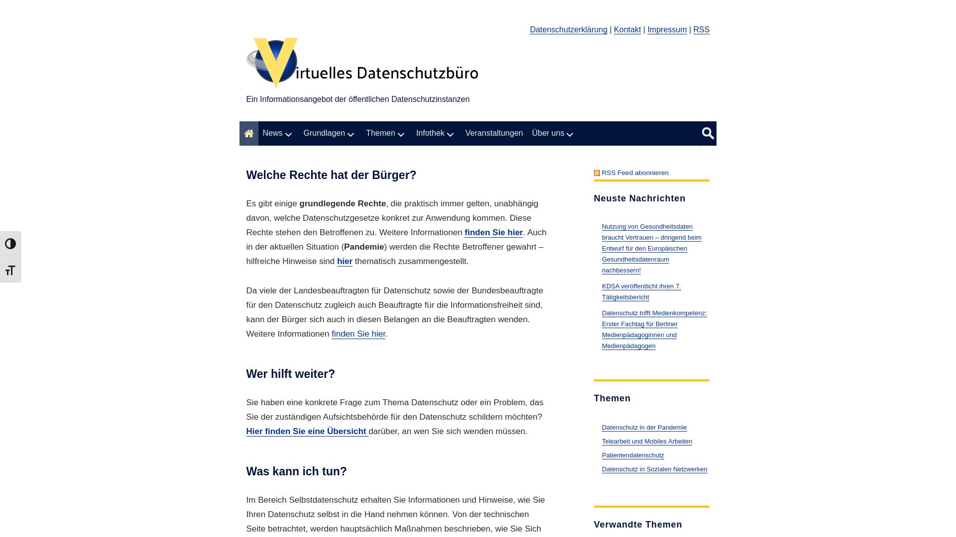 Status do site datenschutz.de está   ONLINE