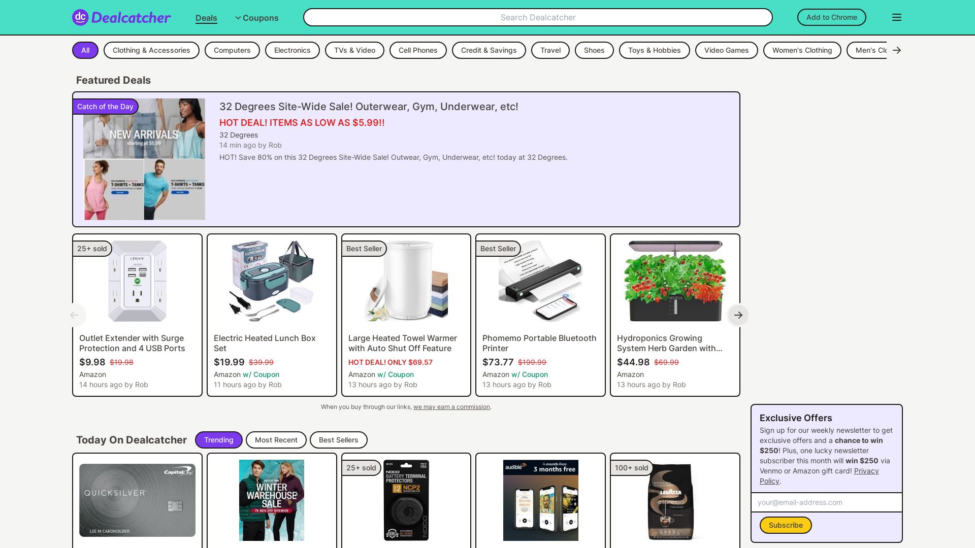Status do site dealcatcher.com está   ONLINE