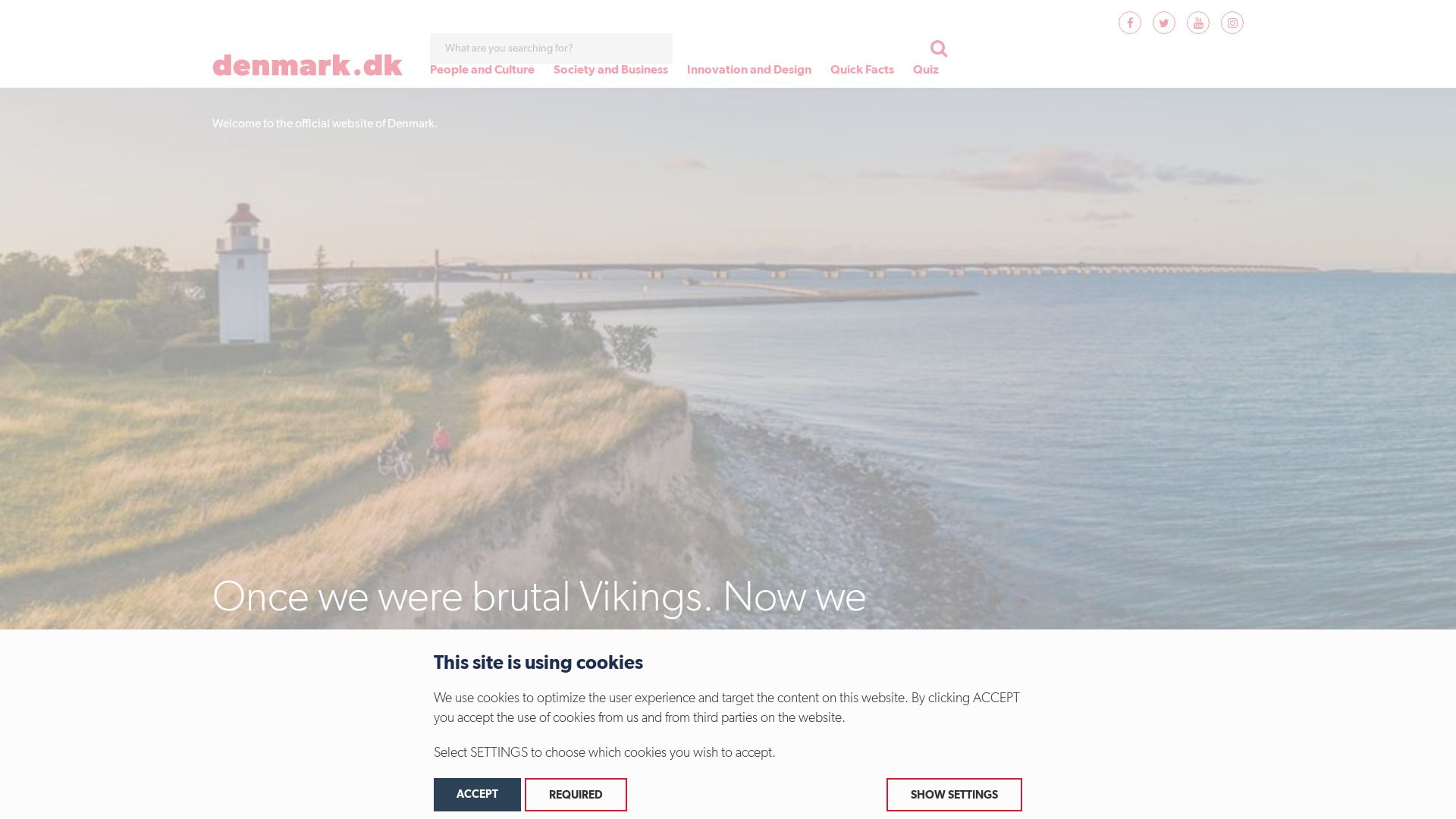 Status do site denmark.dk está   ONLINE