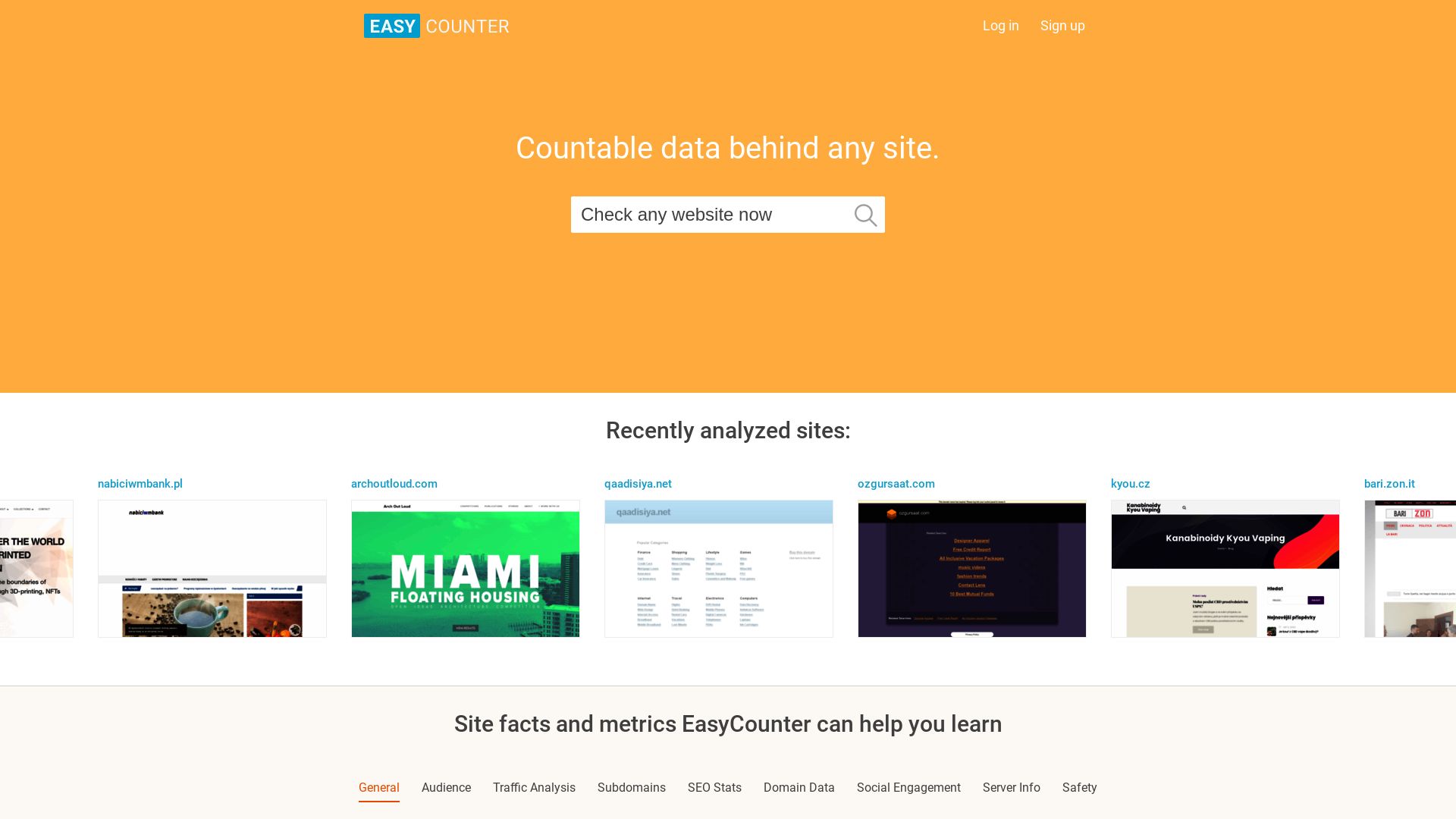 Status do site easycounter.com está   ONLINE