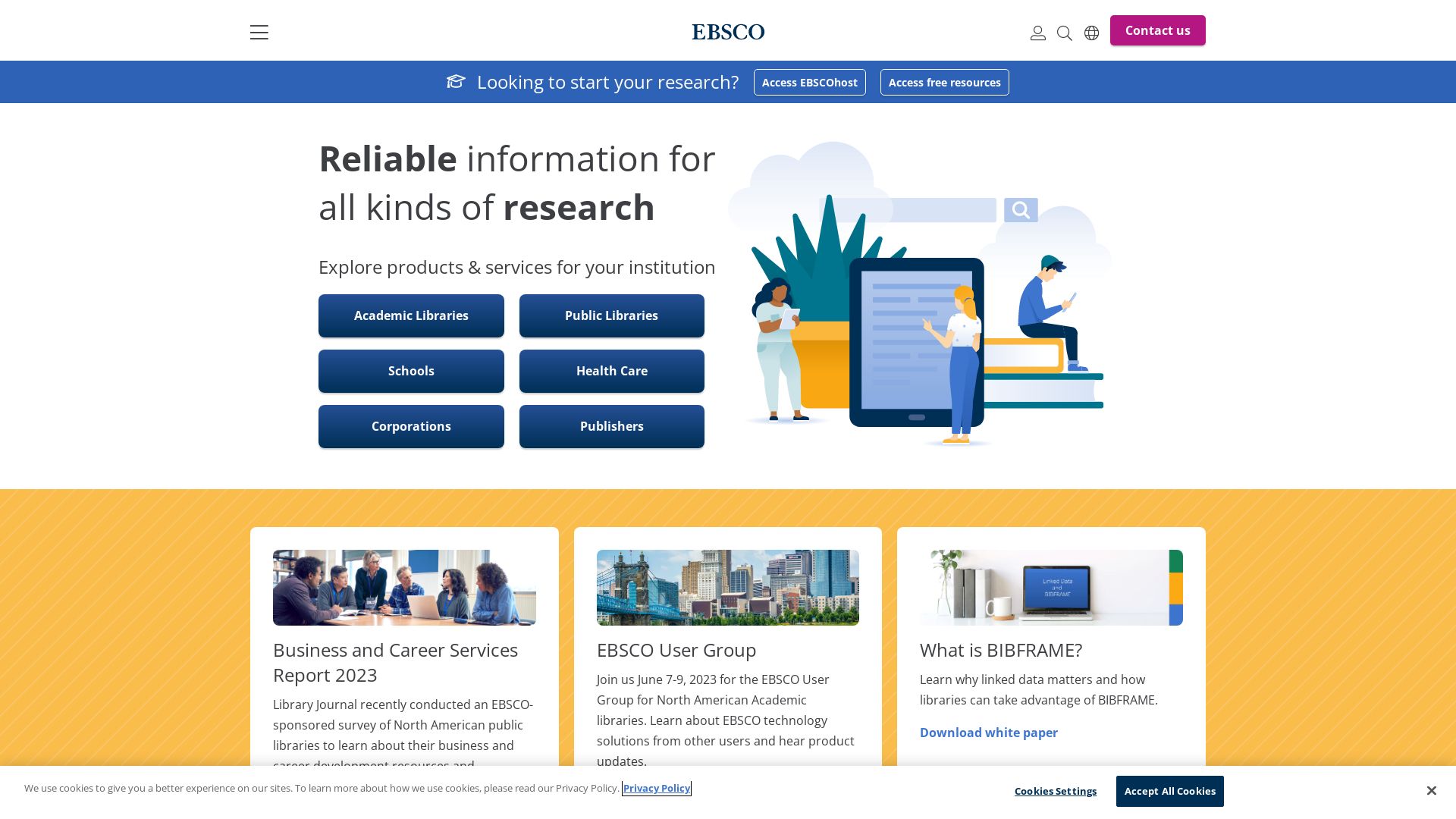 Status do site ebsco.com está   ONLINE