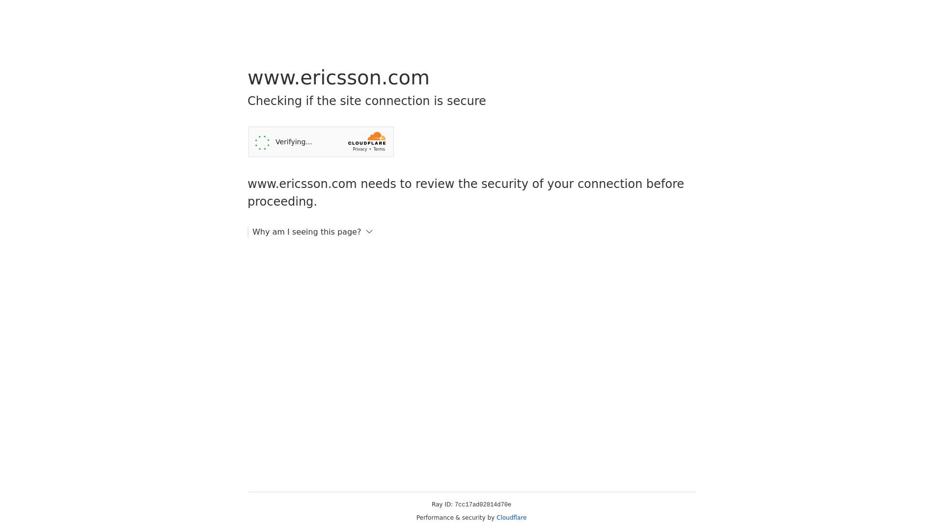 Status do site ericsson.com está   ONLINE