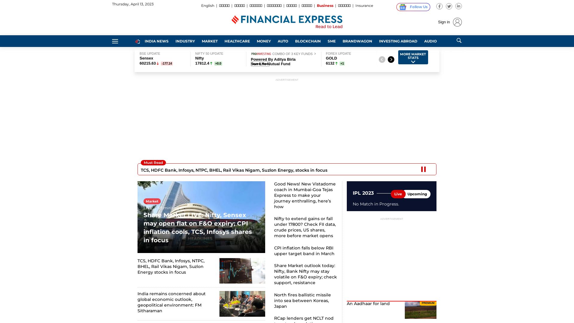 Status do site financialexpress.com está   ONLINE