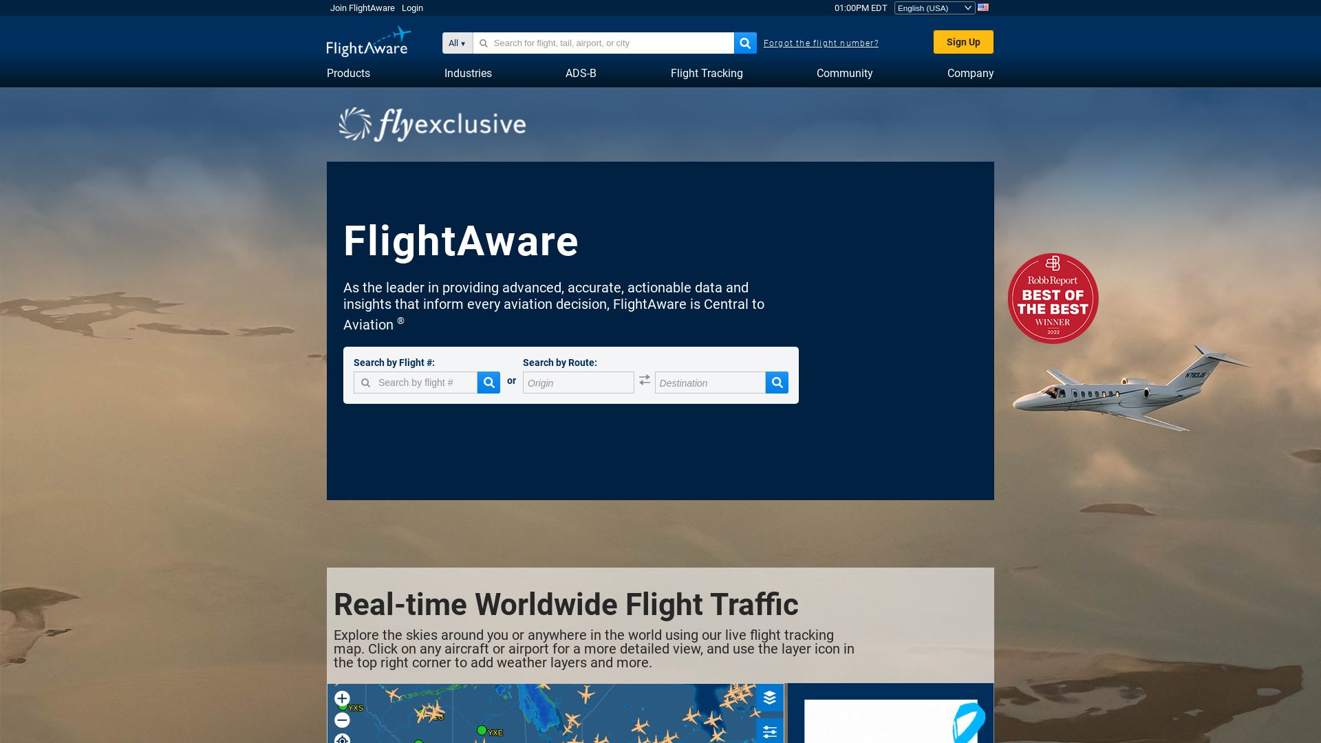 Status do site flightaware.com está   ONLINE
