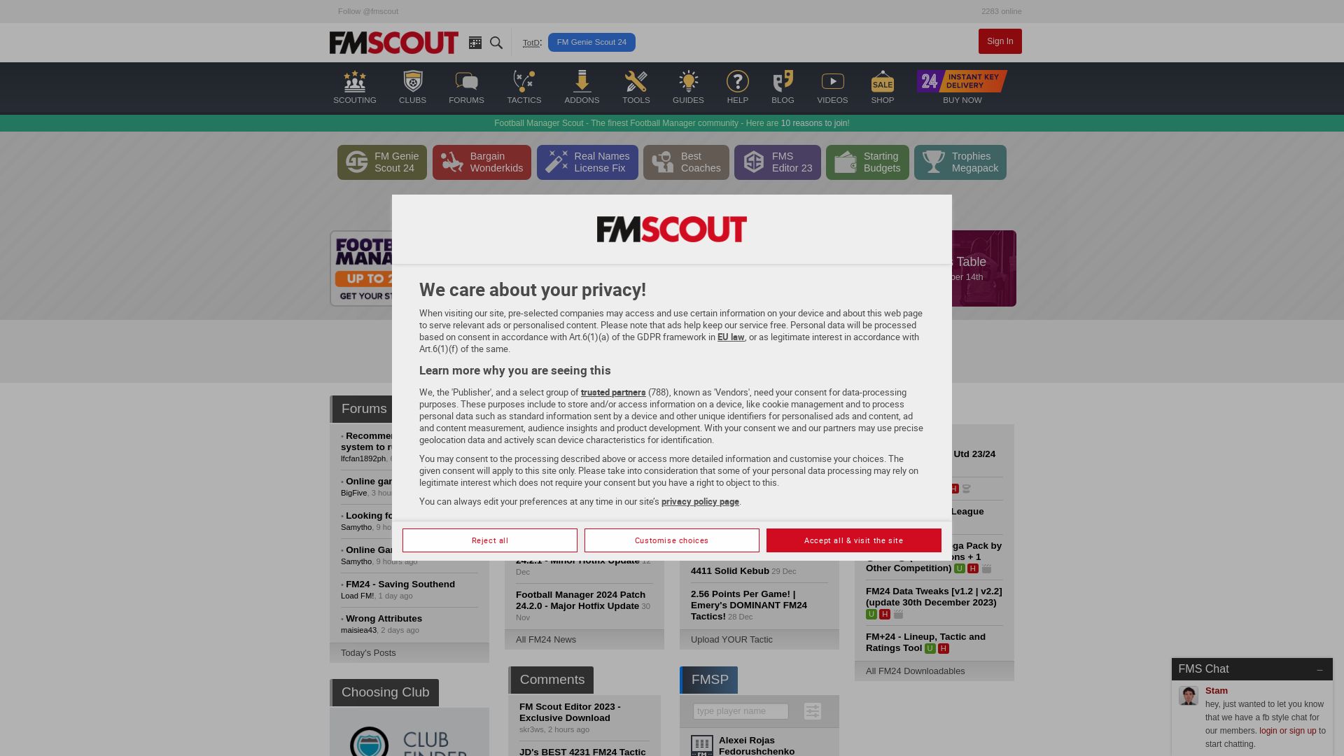 Status do site fmscout.com está   ONLINE