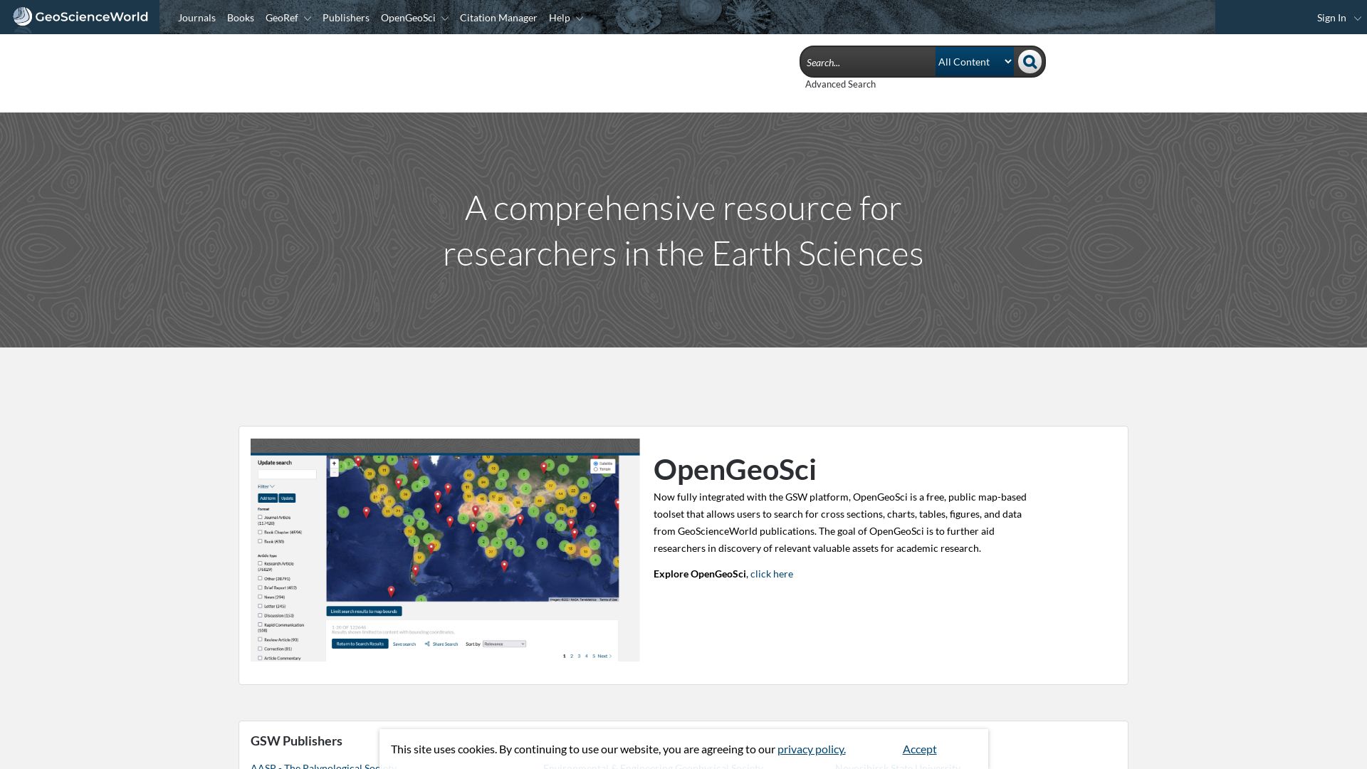 Status do site geoscienceworld.org está   ONLINE