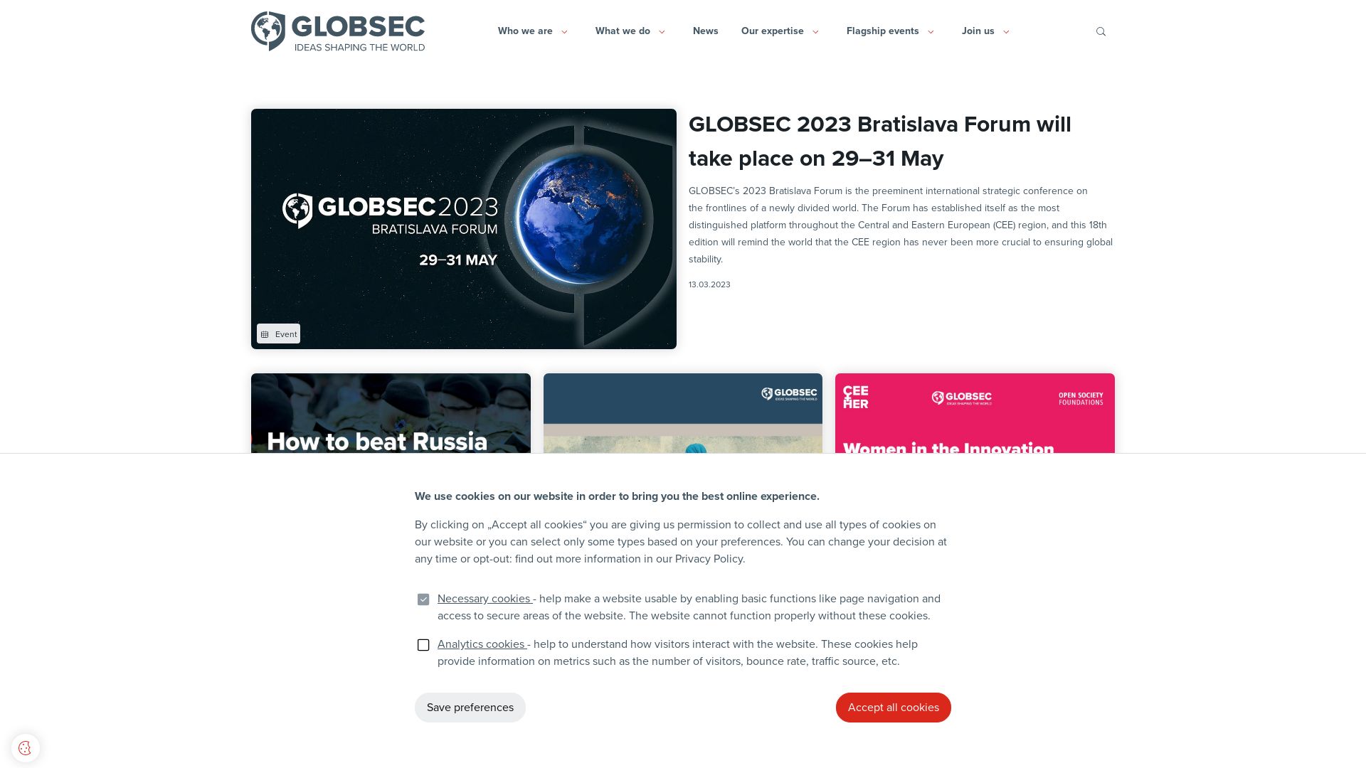 Status do site globsec.org está   ONLINE