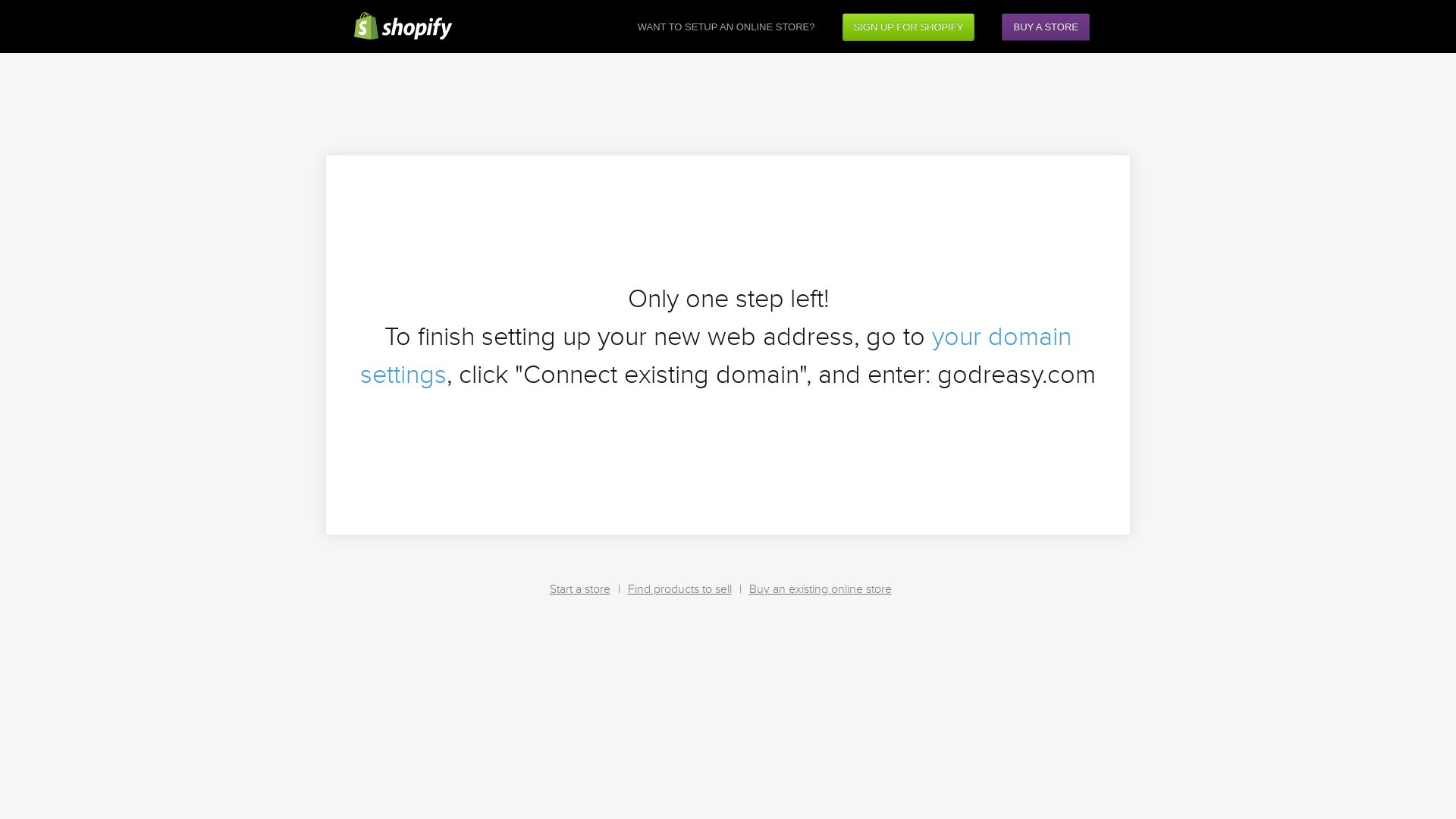 Status do site godreasy.com está   ONLINE