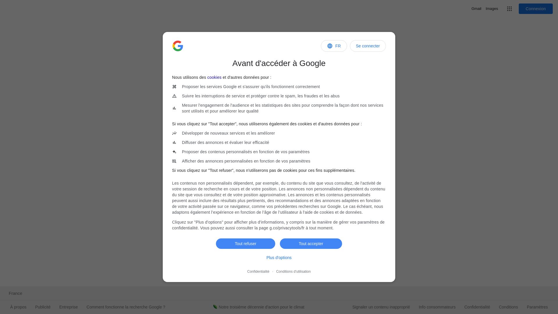 Status do site google.fr está   ONLINE