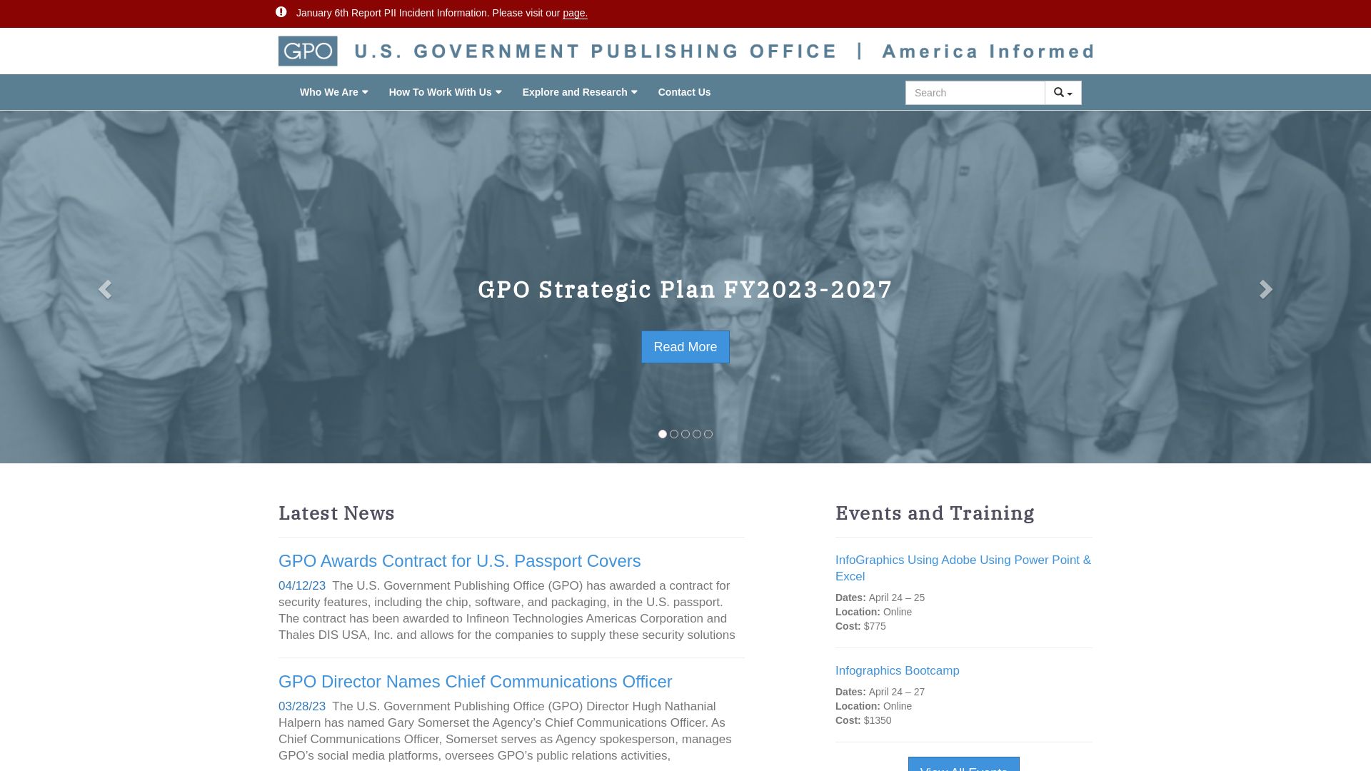 Status do site gpo.gov está   ONLINE