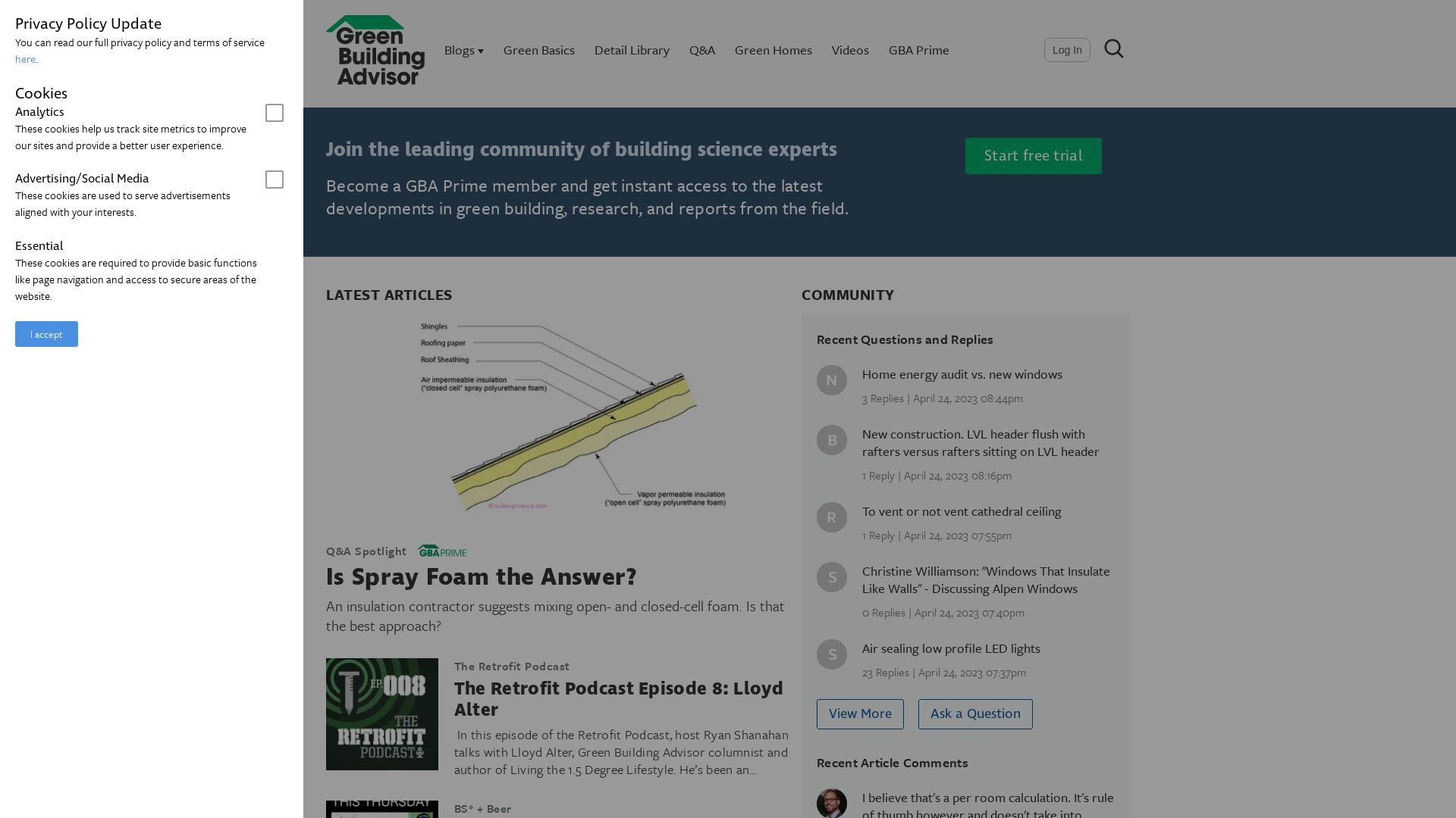 Status do site greenbuildingadvisor.com está   ONLINE