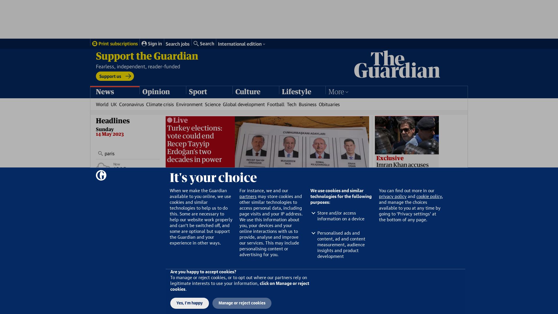 Status do site guardian.co.uk está   ONLINE