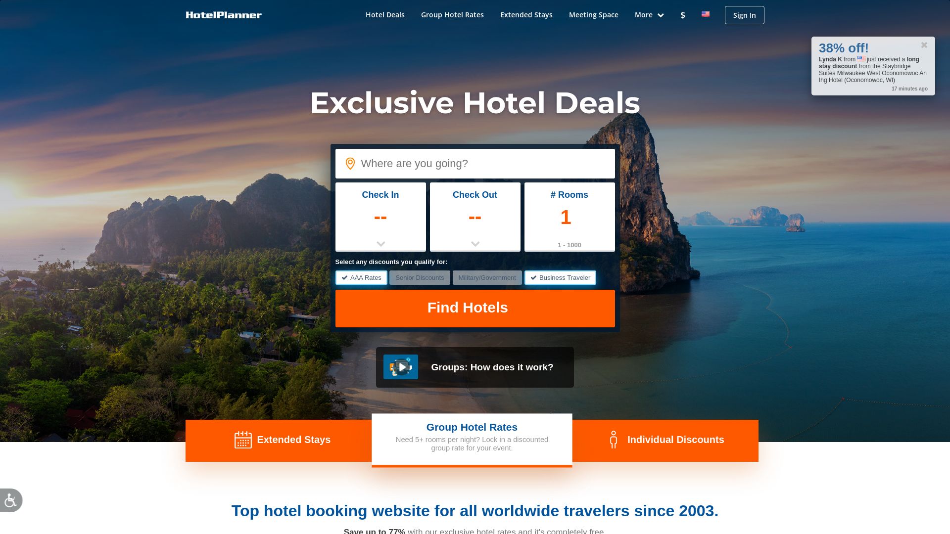 Status do site hotelplanner.com está   ONLINE