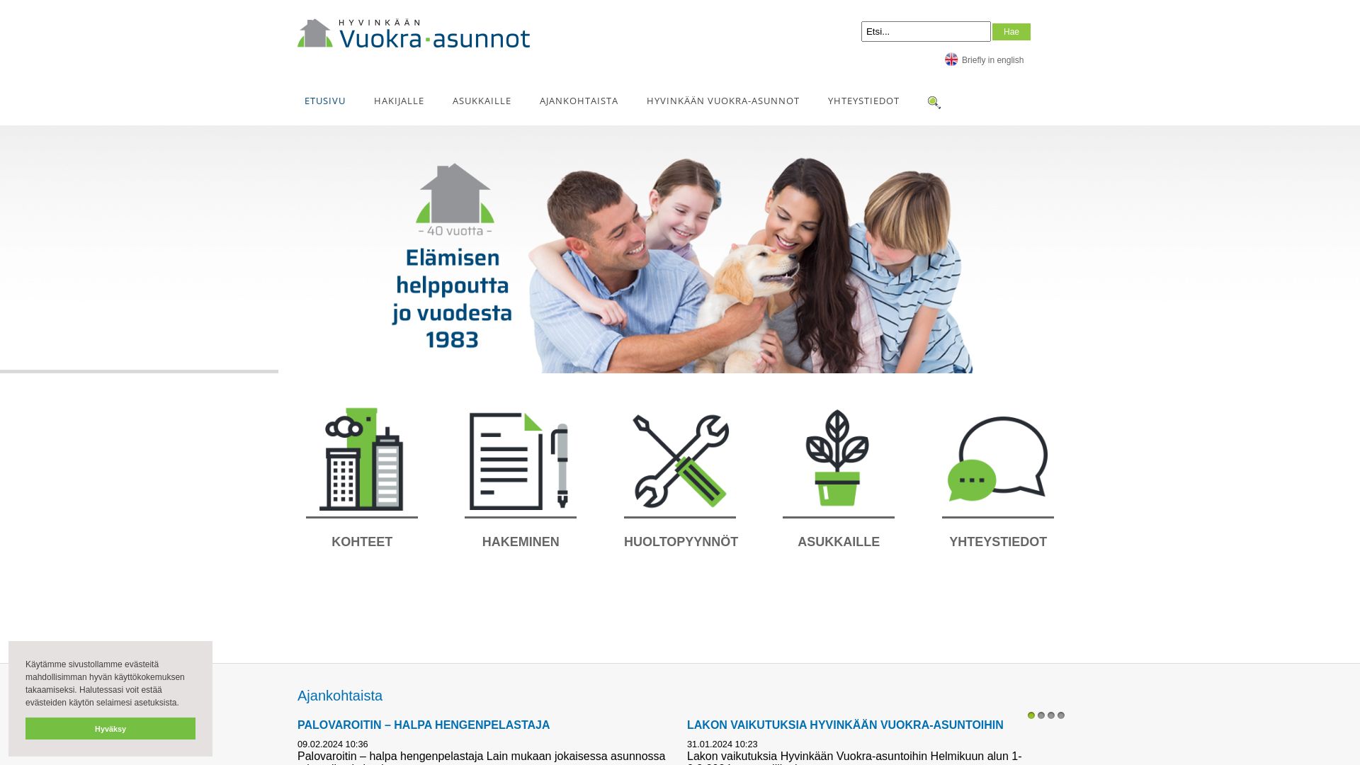 Status do site hyva.fi está   ONLINE