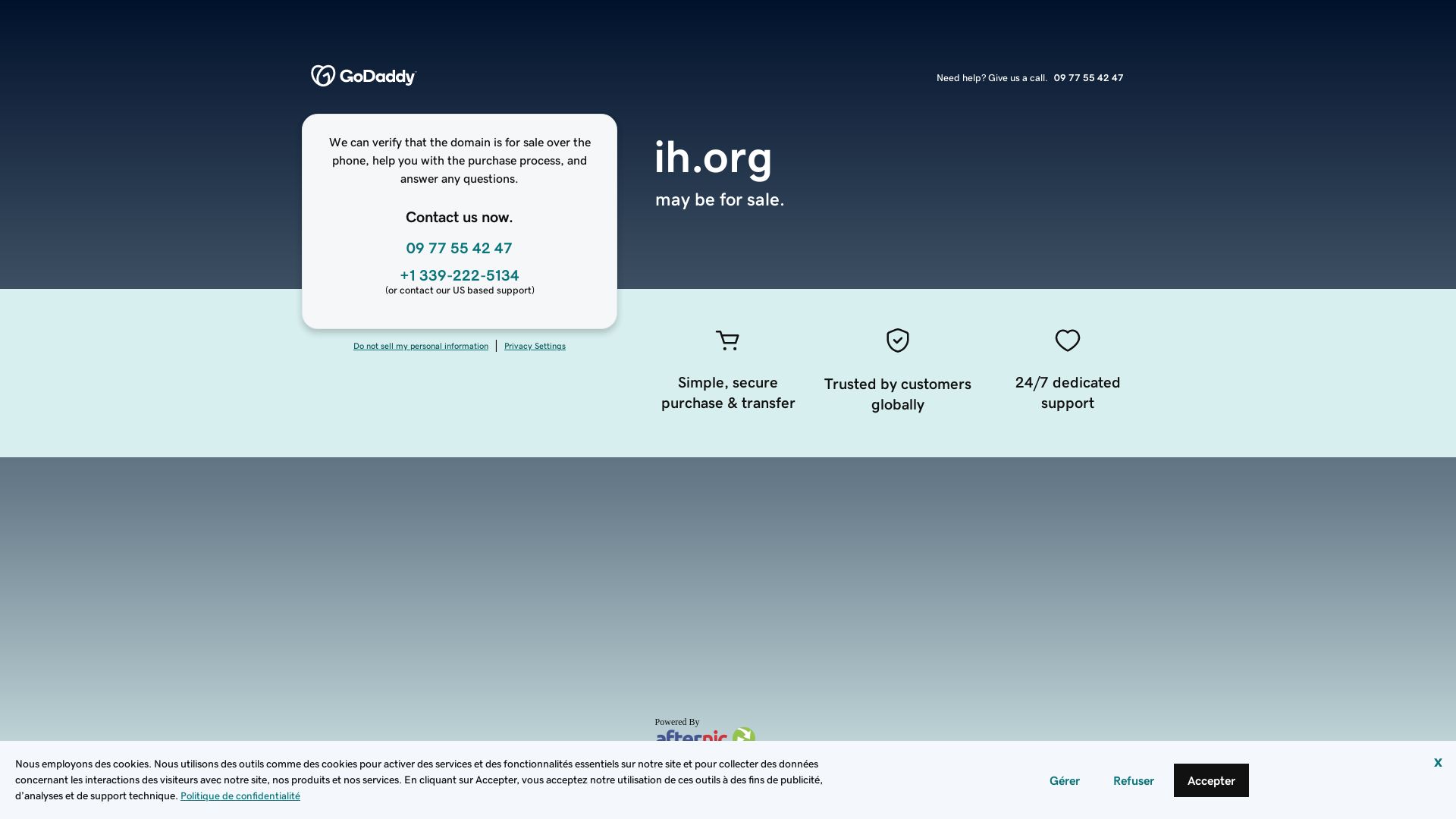 Status do site ih.org está   ONLINE