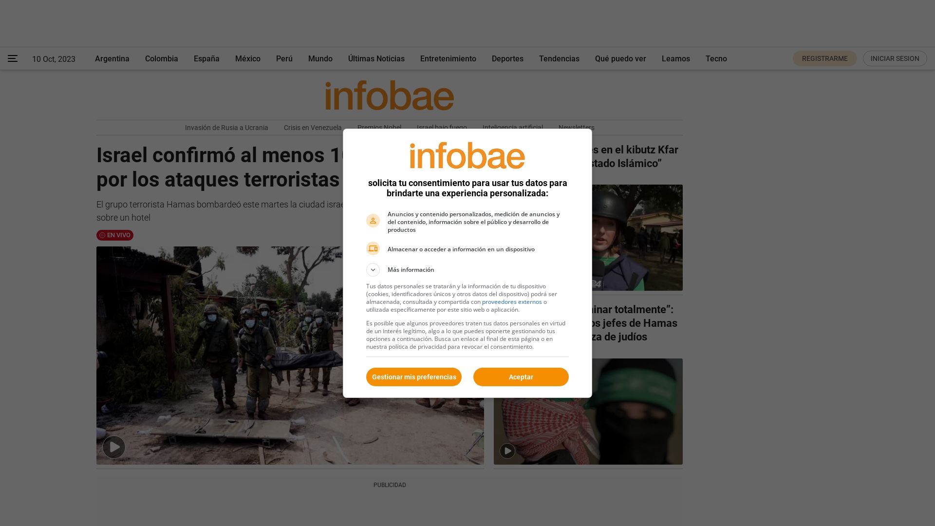 Status do site infobae.com está   ONLINE