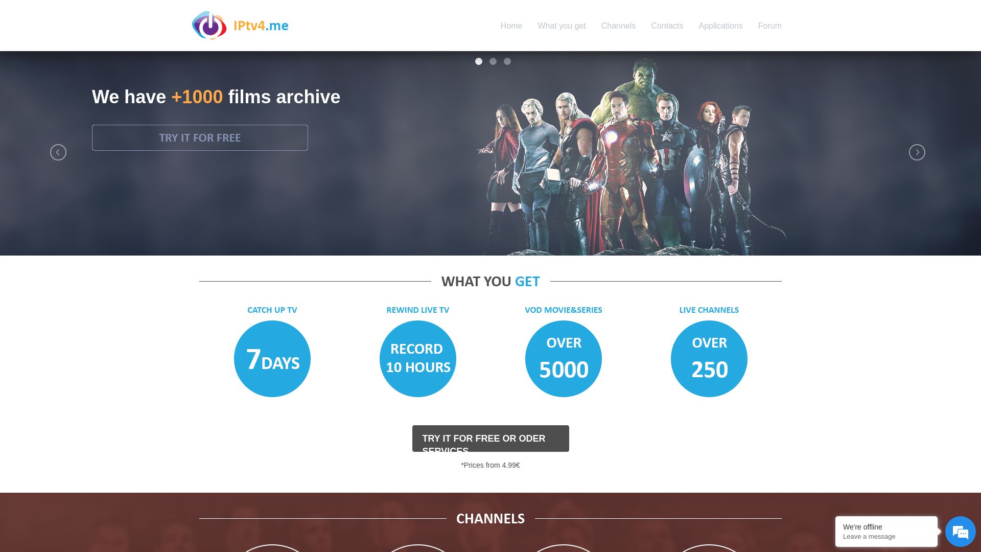 Status do site iptv4.me está   ONLINE