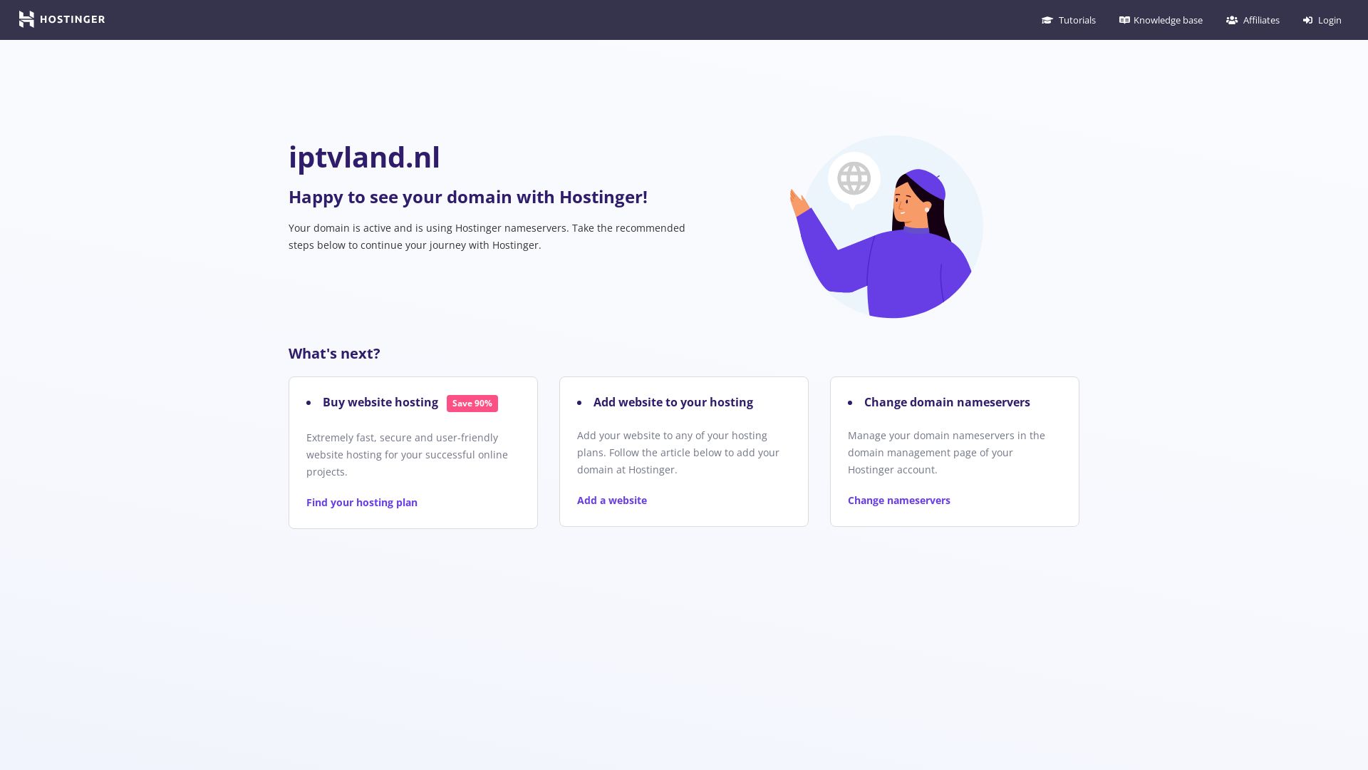 Status do site iptvland.nl está   ONLINE