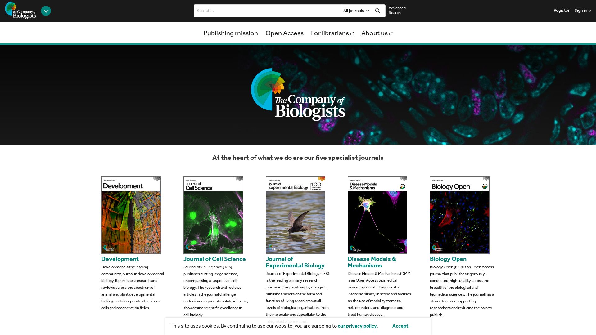 Status do site journals.biologists.com está   ONLINE
