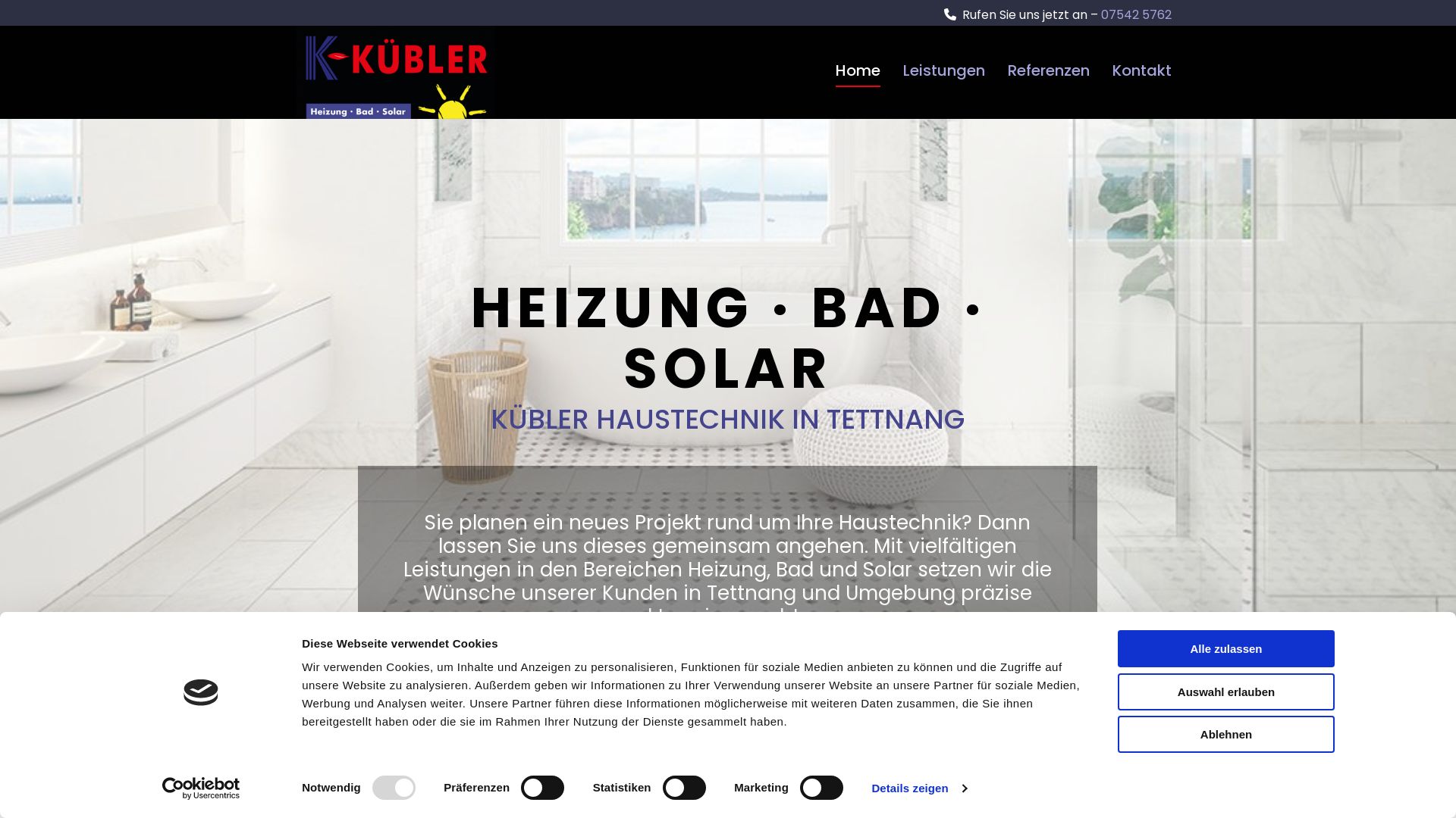 Status do site kuebler-haustechnik.de está   ONLINE