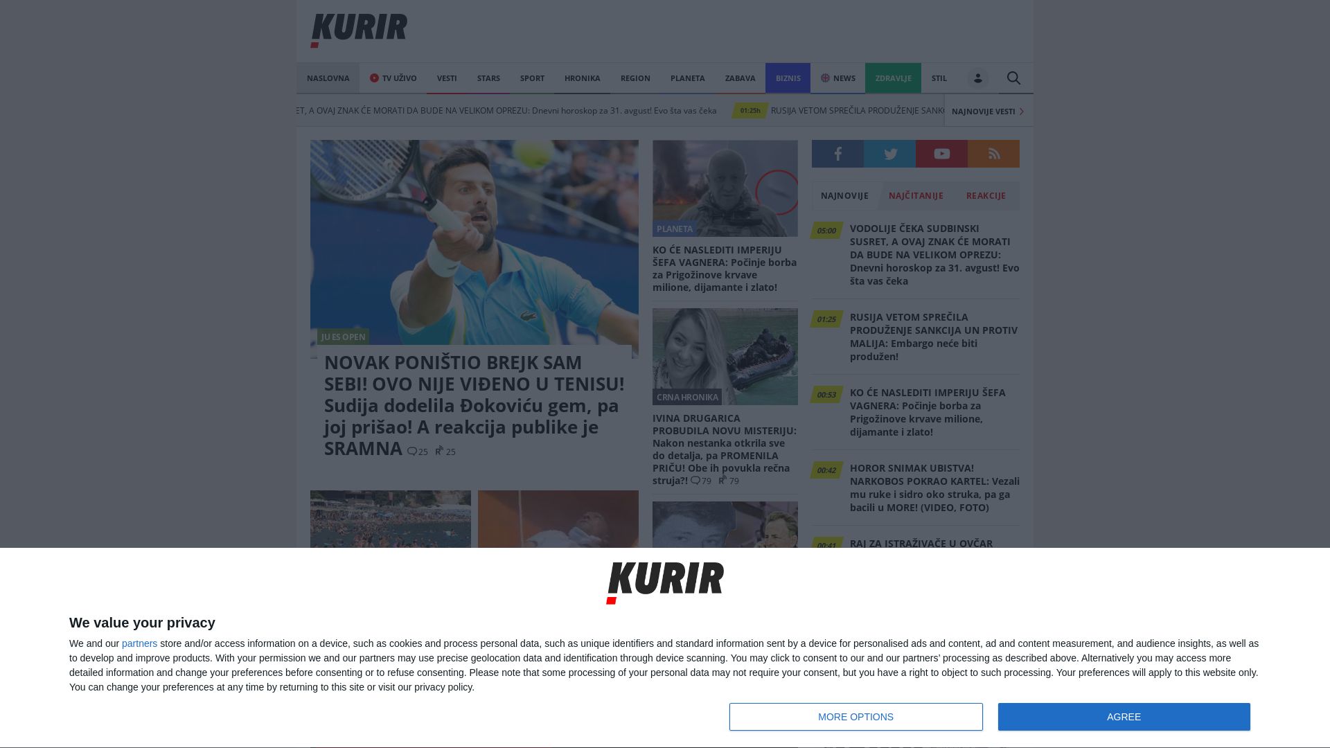 Status do site kurir.rs está   ONLINE