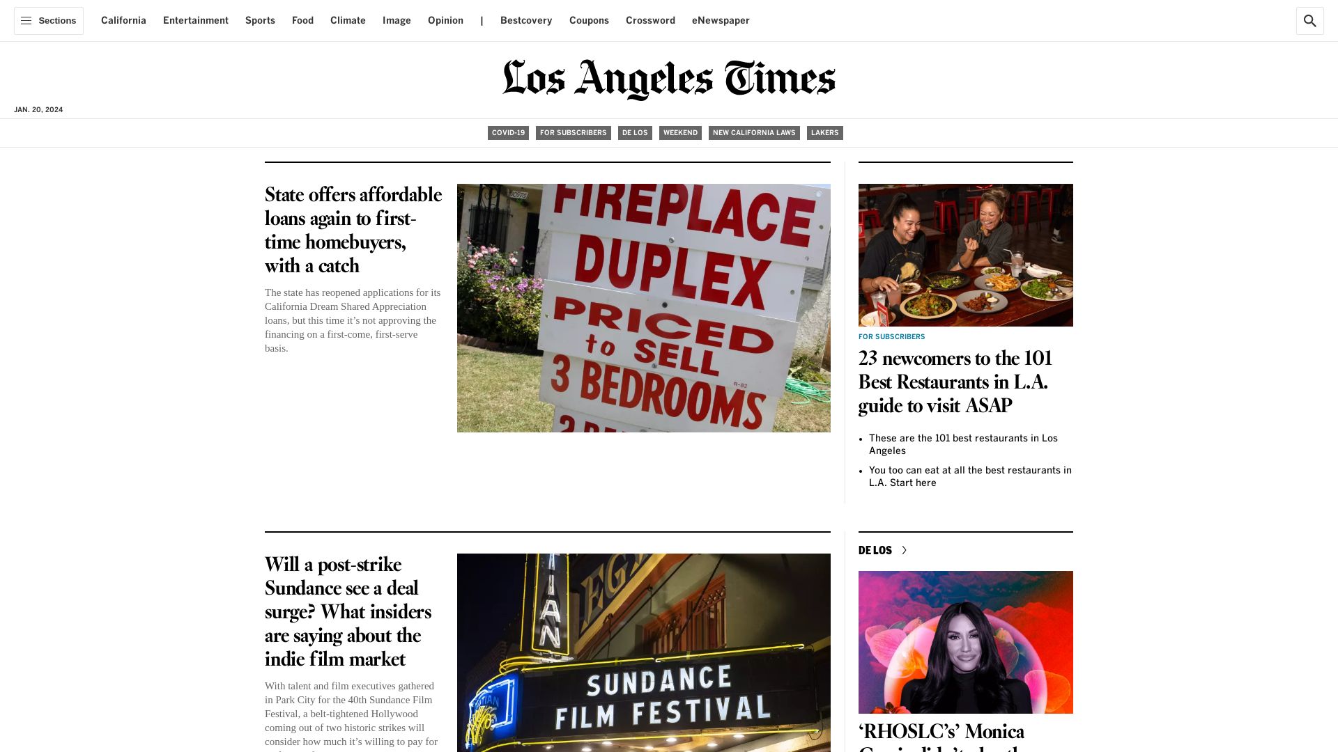 Status do site latimes.com está   ONLINE