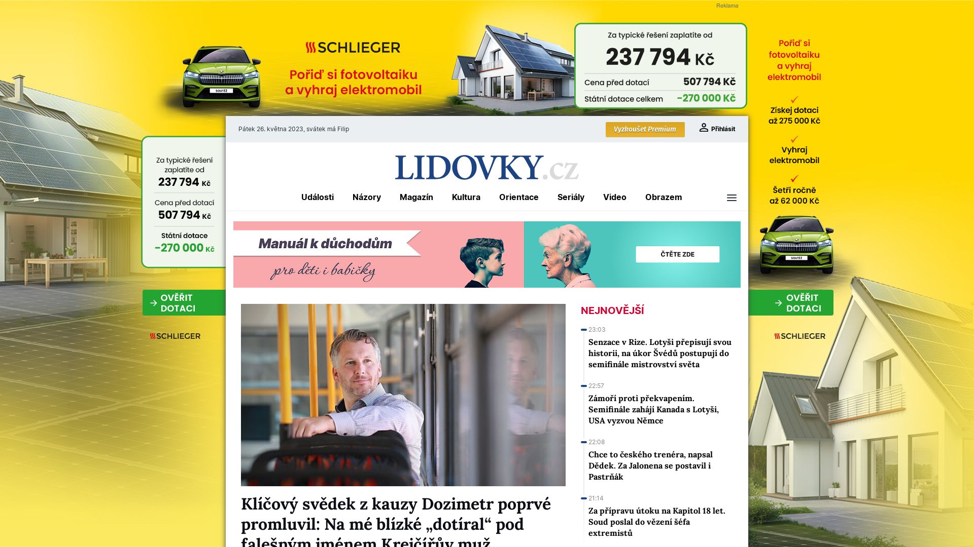 Status do site lidovky.cz está   ONLINE