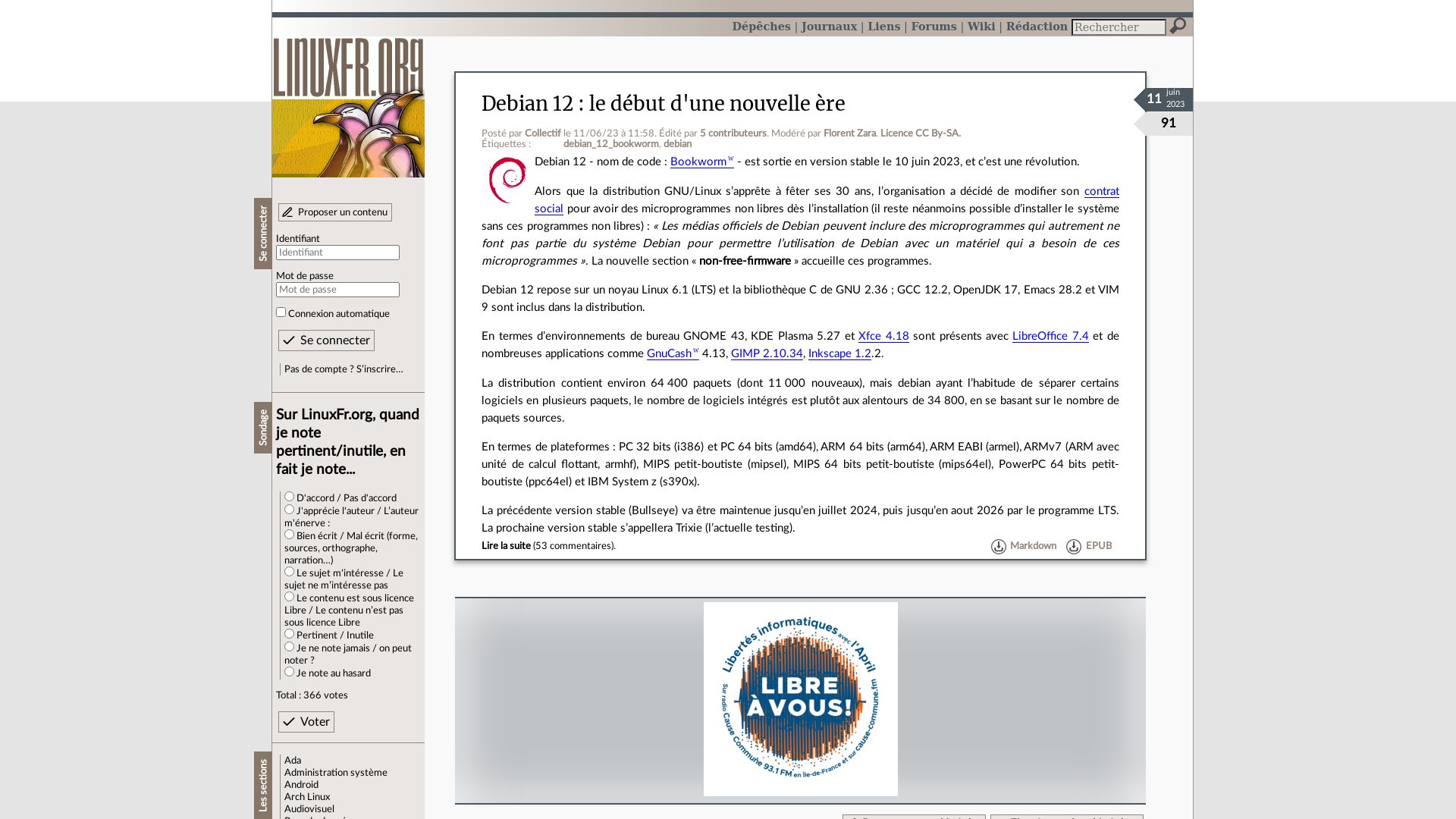Status do site linuxfr.org está   ONLINE
