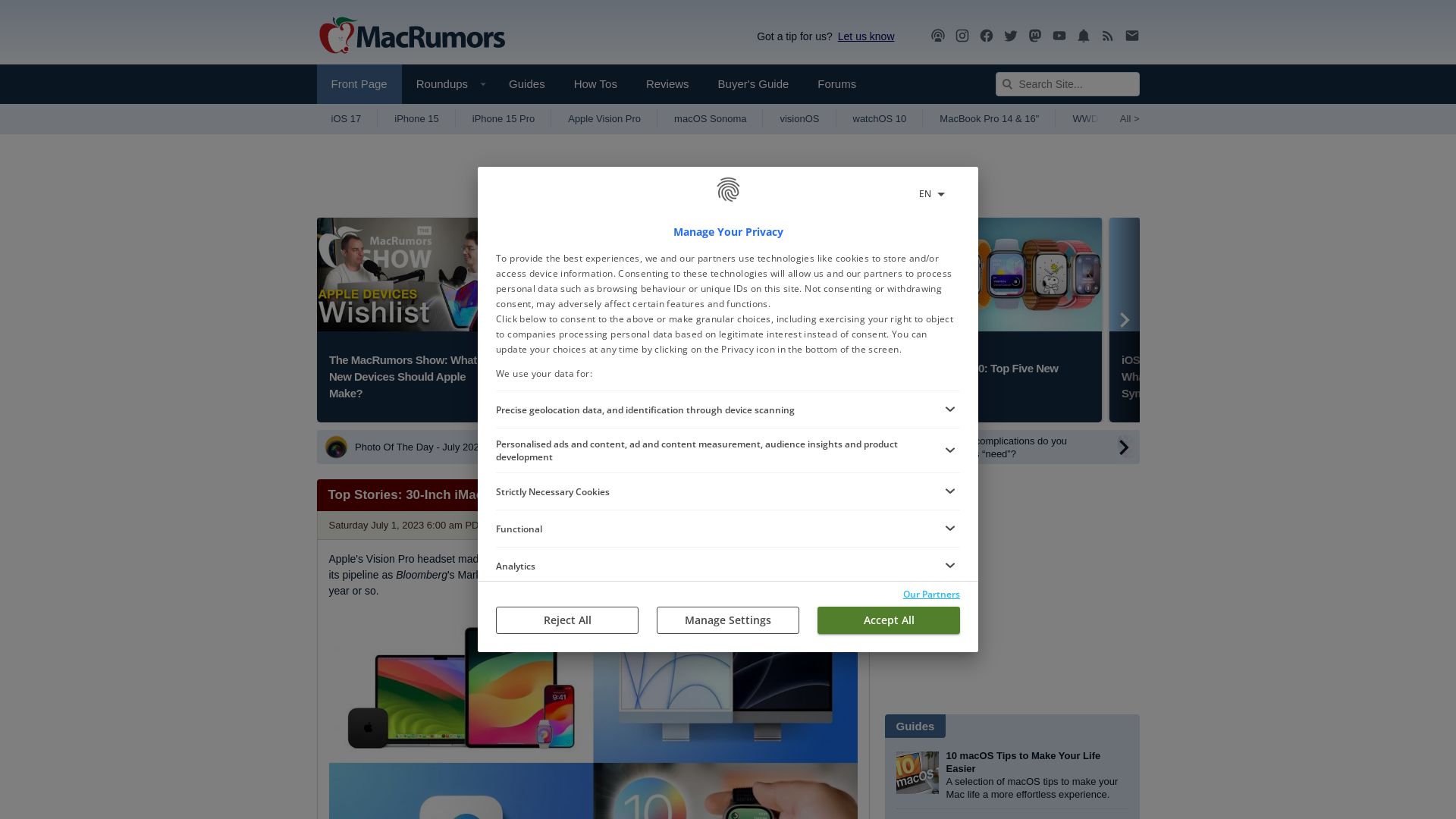 Status do site macrumors.com está   ONLINE