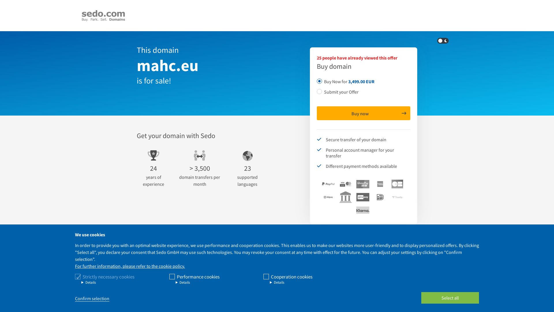 Status do site mahc.eu está   ONLINE