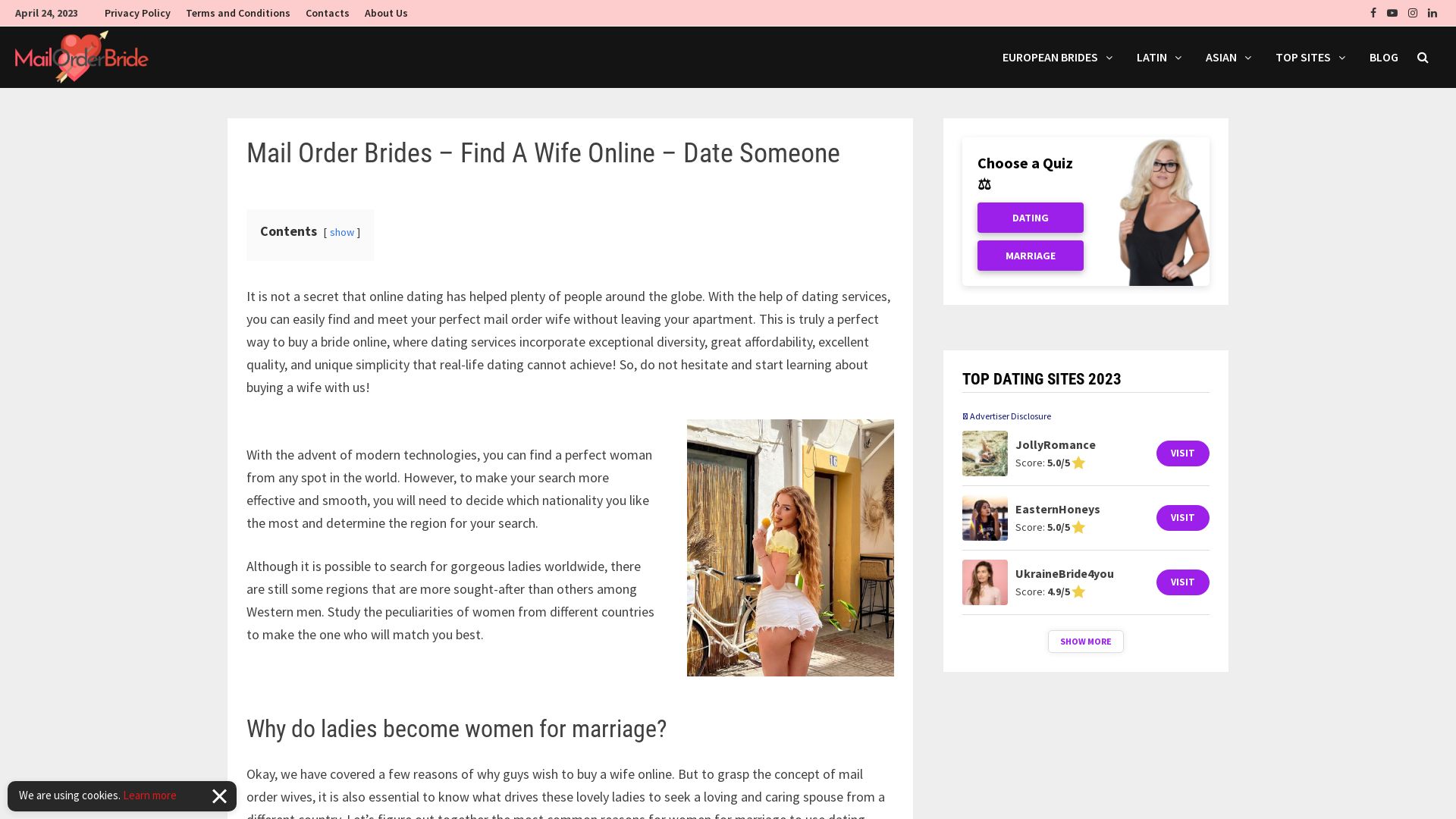 Status do site mail-order-bride.me está   ONLINE