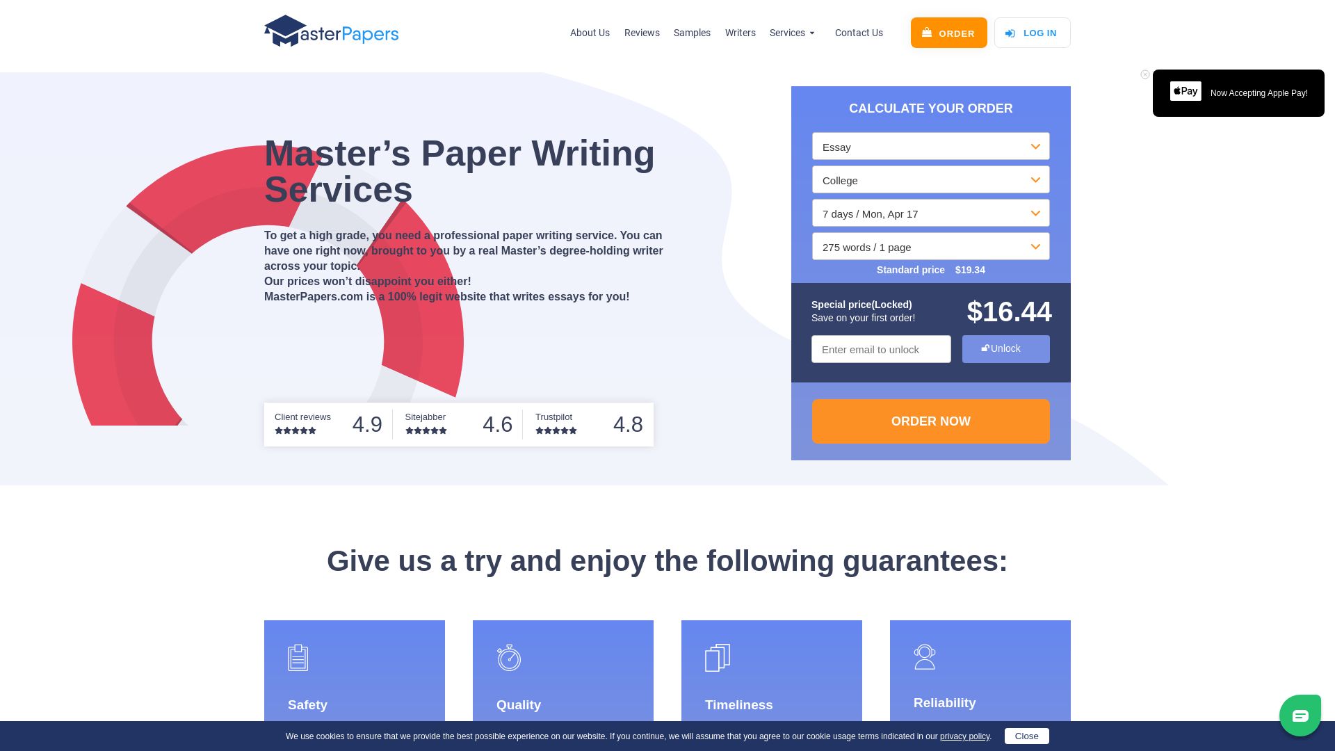 Status do site masterpapers.com está   ONLINE